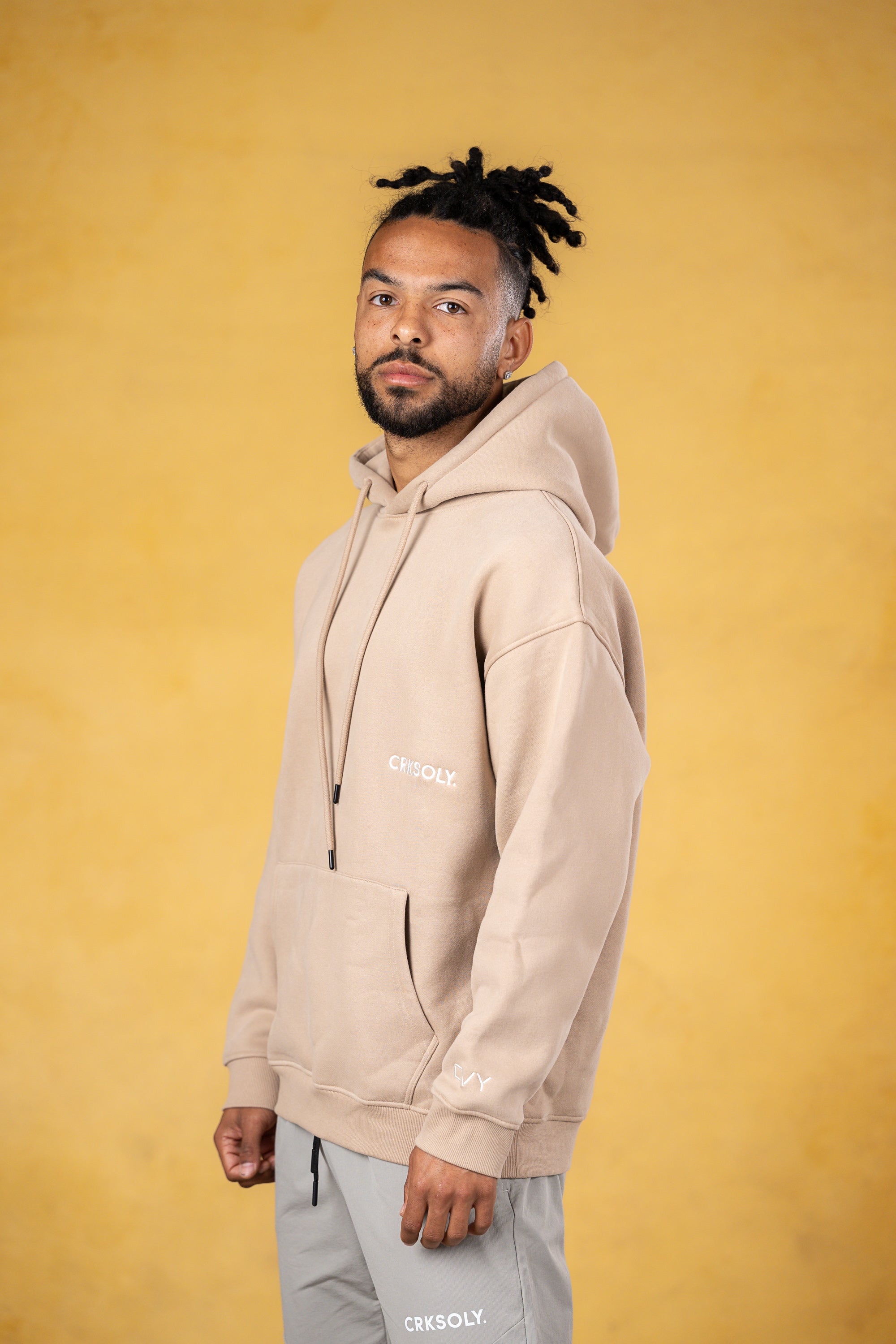 CRKSOLY. Tan Hoodie