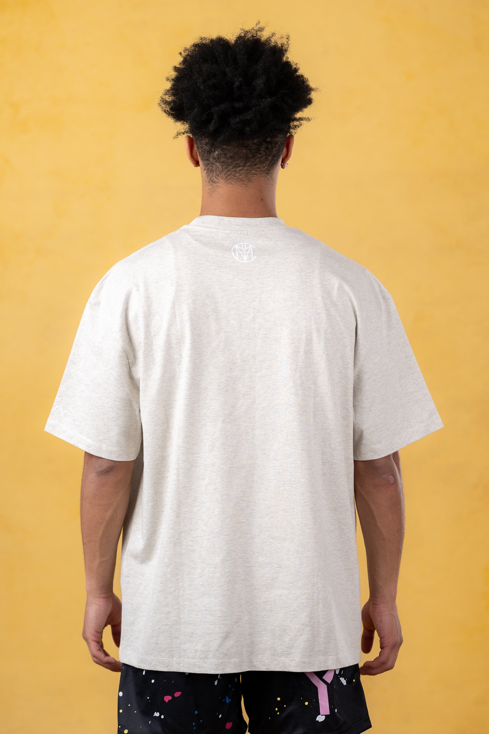 CRKSOLY. Oat Gray Oversize Tee