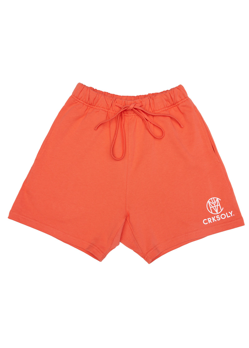 CRKSOLY. Coral Cotton Sweat Shorts