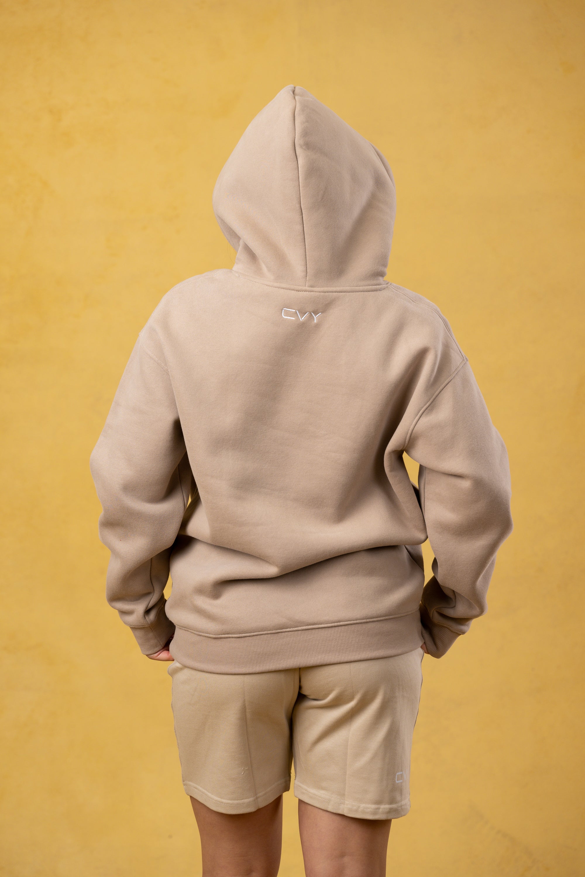 CRKSOLY. Women Tan Hoodie