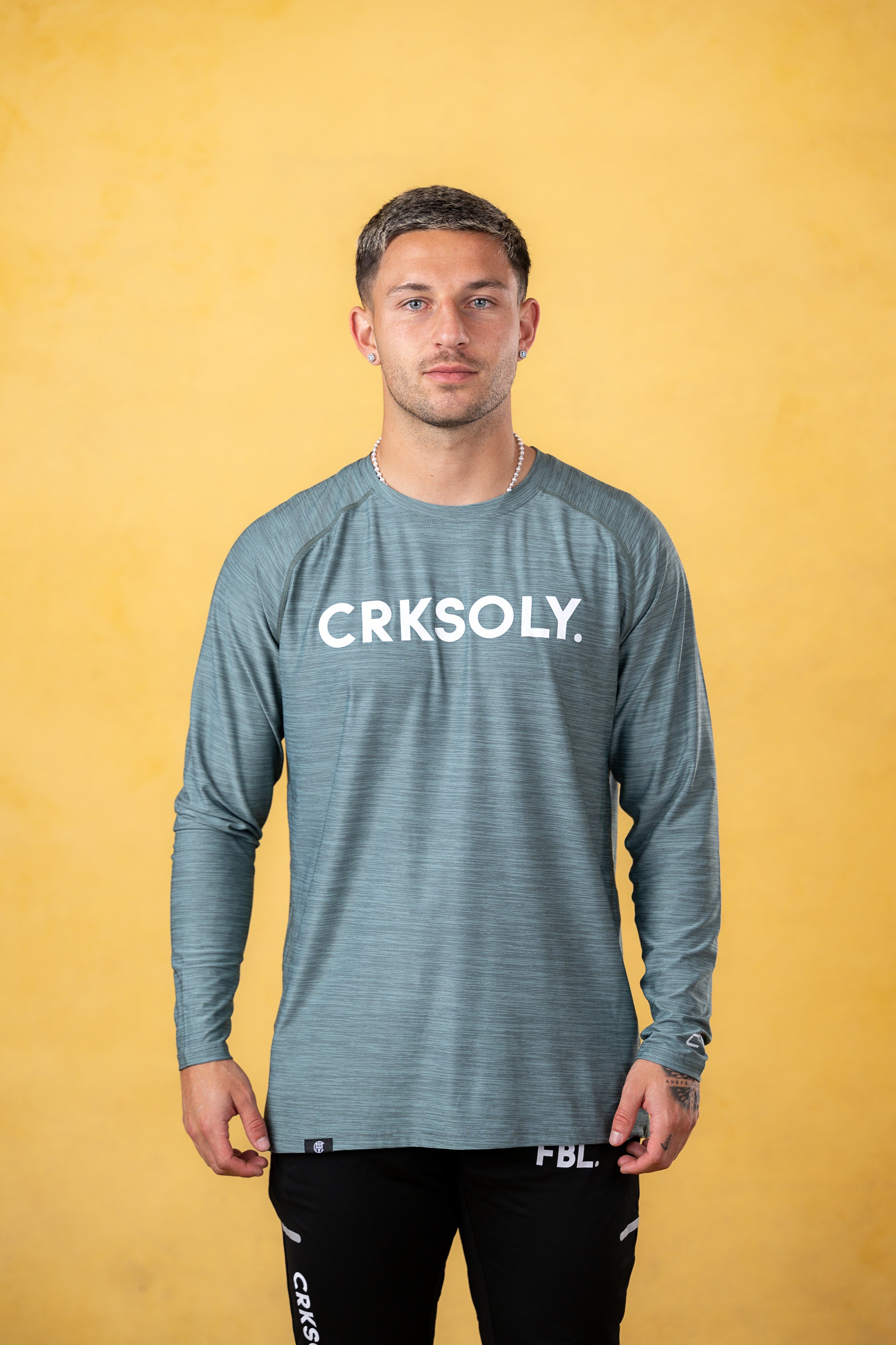 CRKSOLY. Mint Green Training Long Sleeve