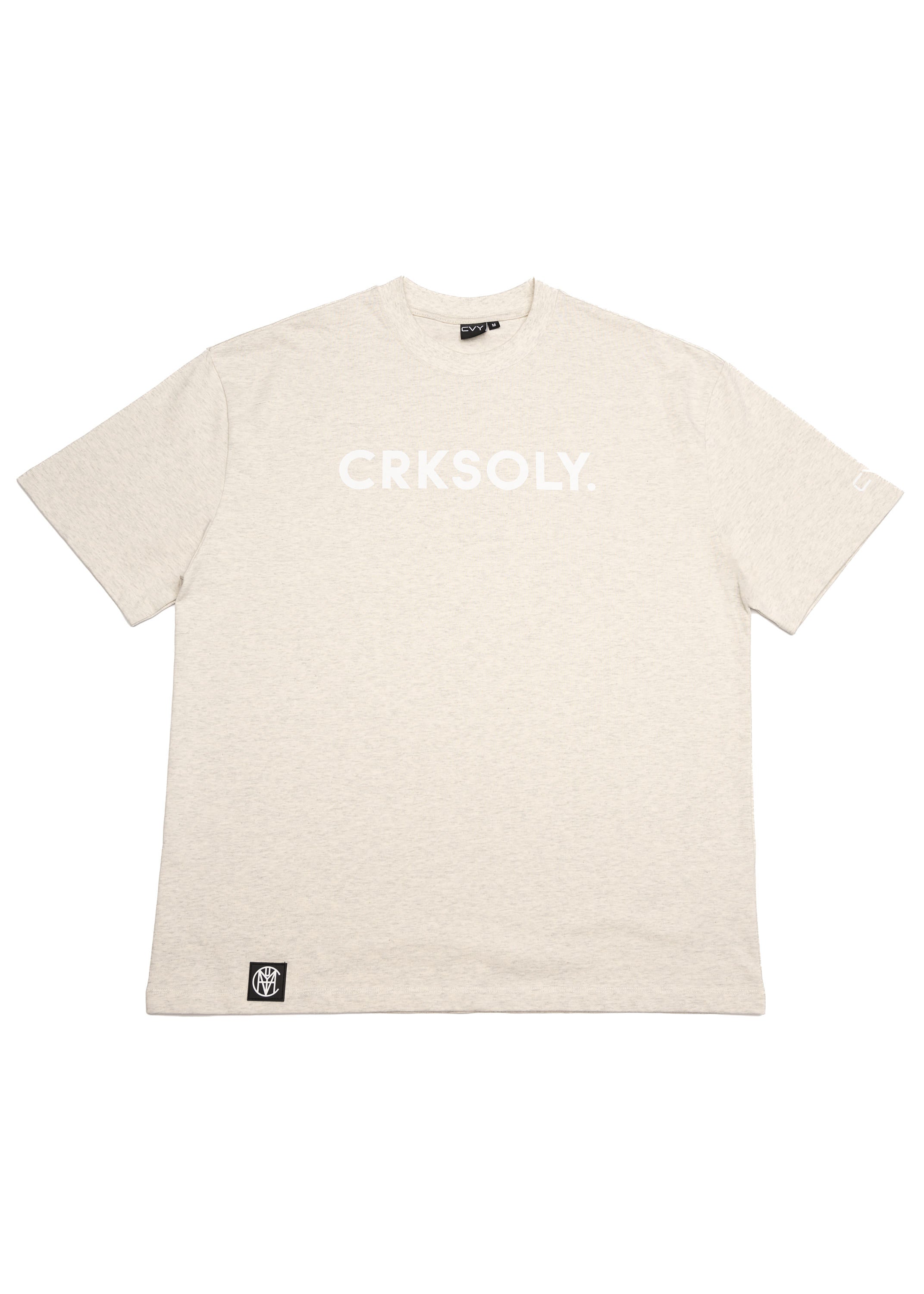 CRKSOLY. Oat Gray Oversize Tee