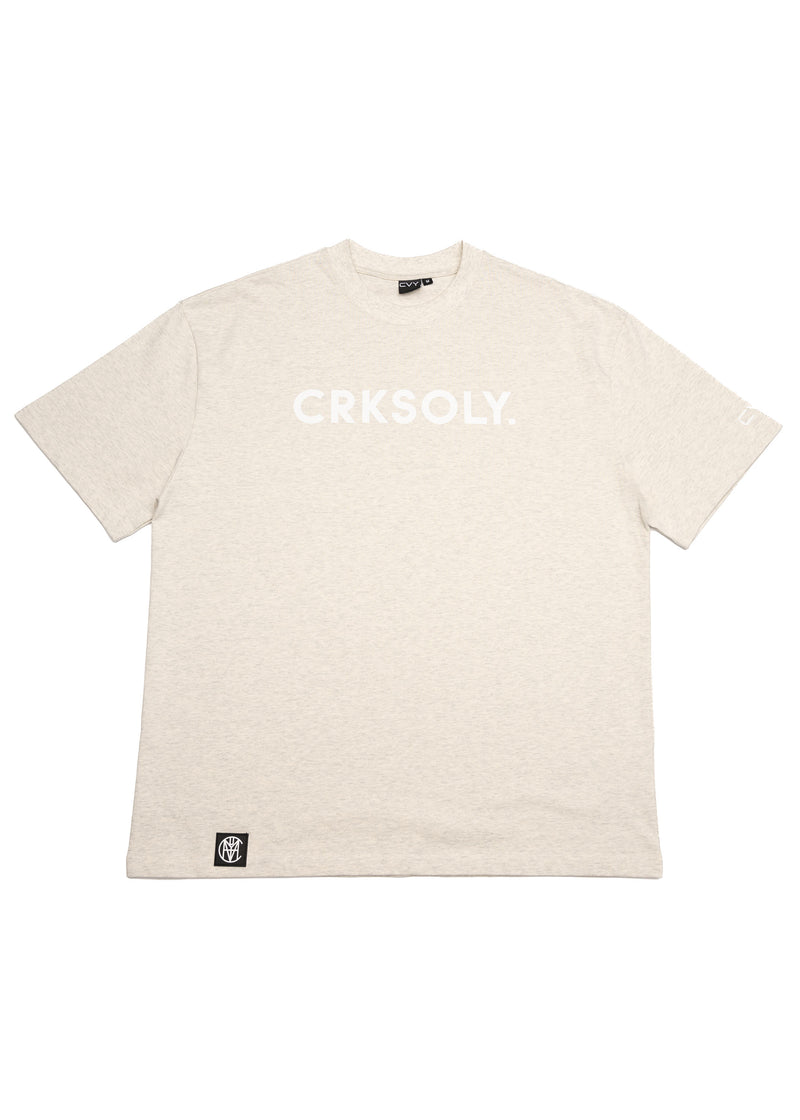 CRKSOLY. Camiseta de algodón color gris avena