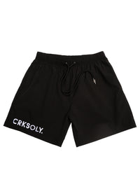 CRSKOLY. Water Reactive Training Black Shorts