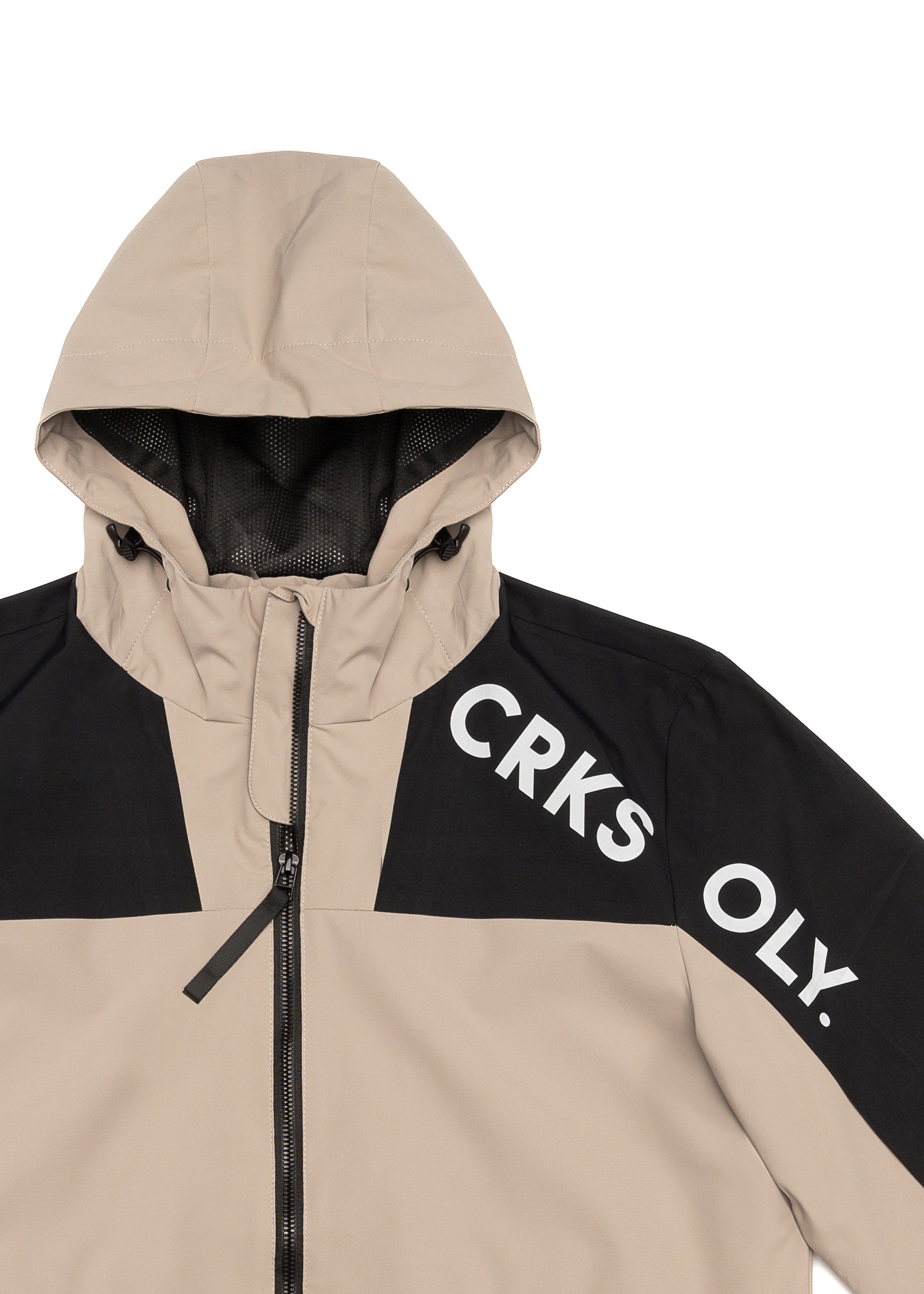 CRKSOLY. Tan Windbreaker Jacket