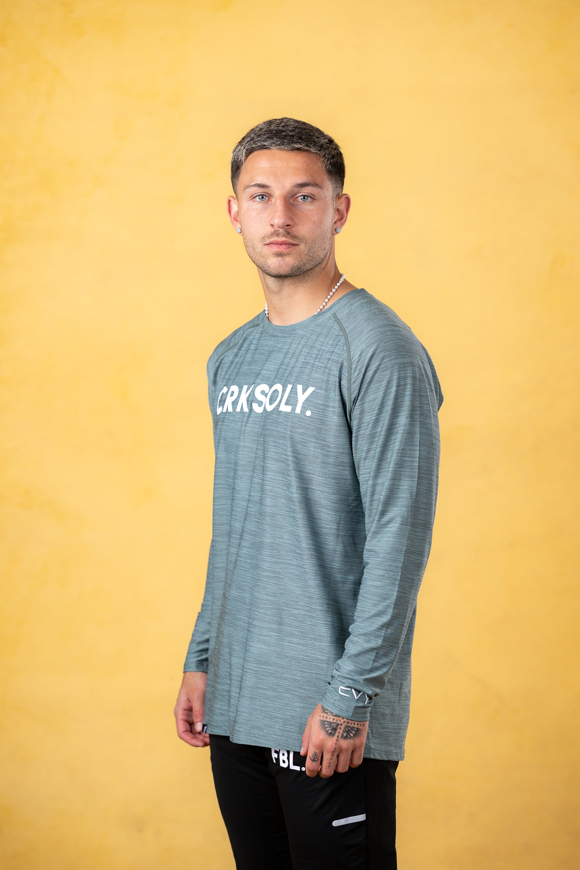 CRKSOLY. Mint Green Training Long Sleeve