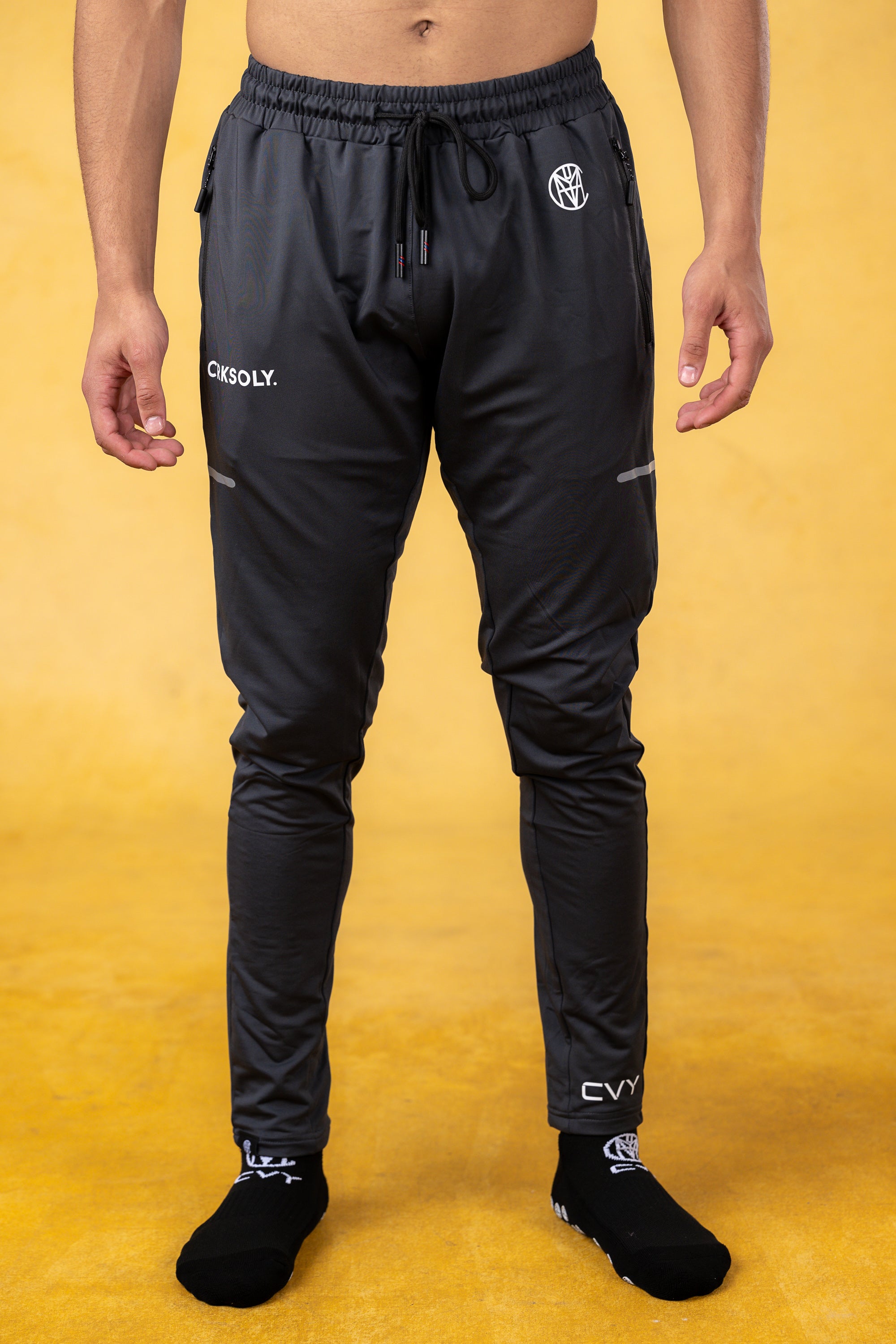 CRKSOLY. Dark Gray Training Pants