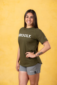 CRKSOLY. Camiseta de algodón elástico para mujer