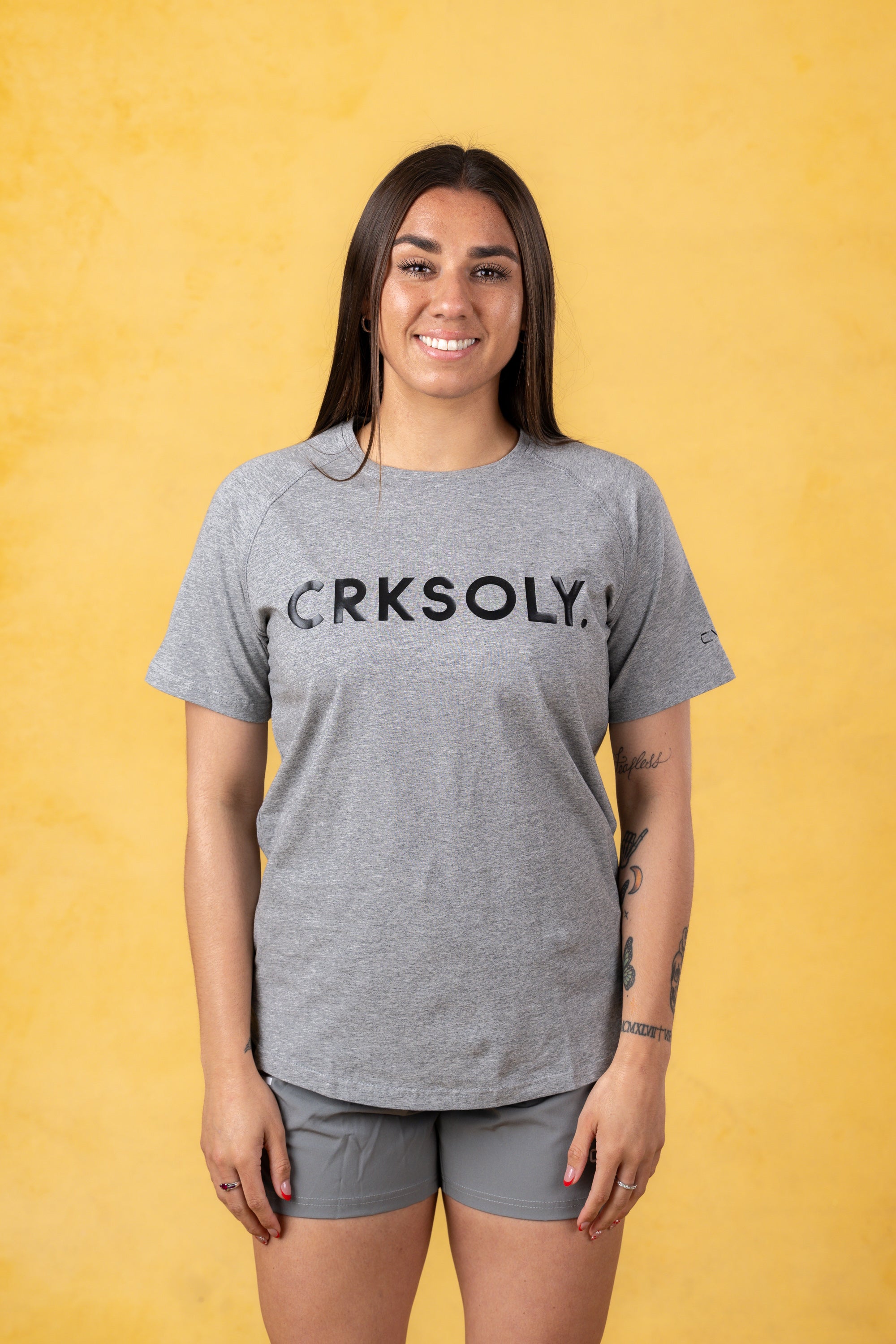 CRKSOLY. Camiseta de algodón elástico para mujer