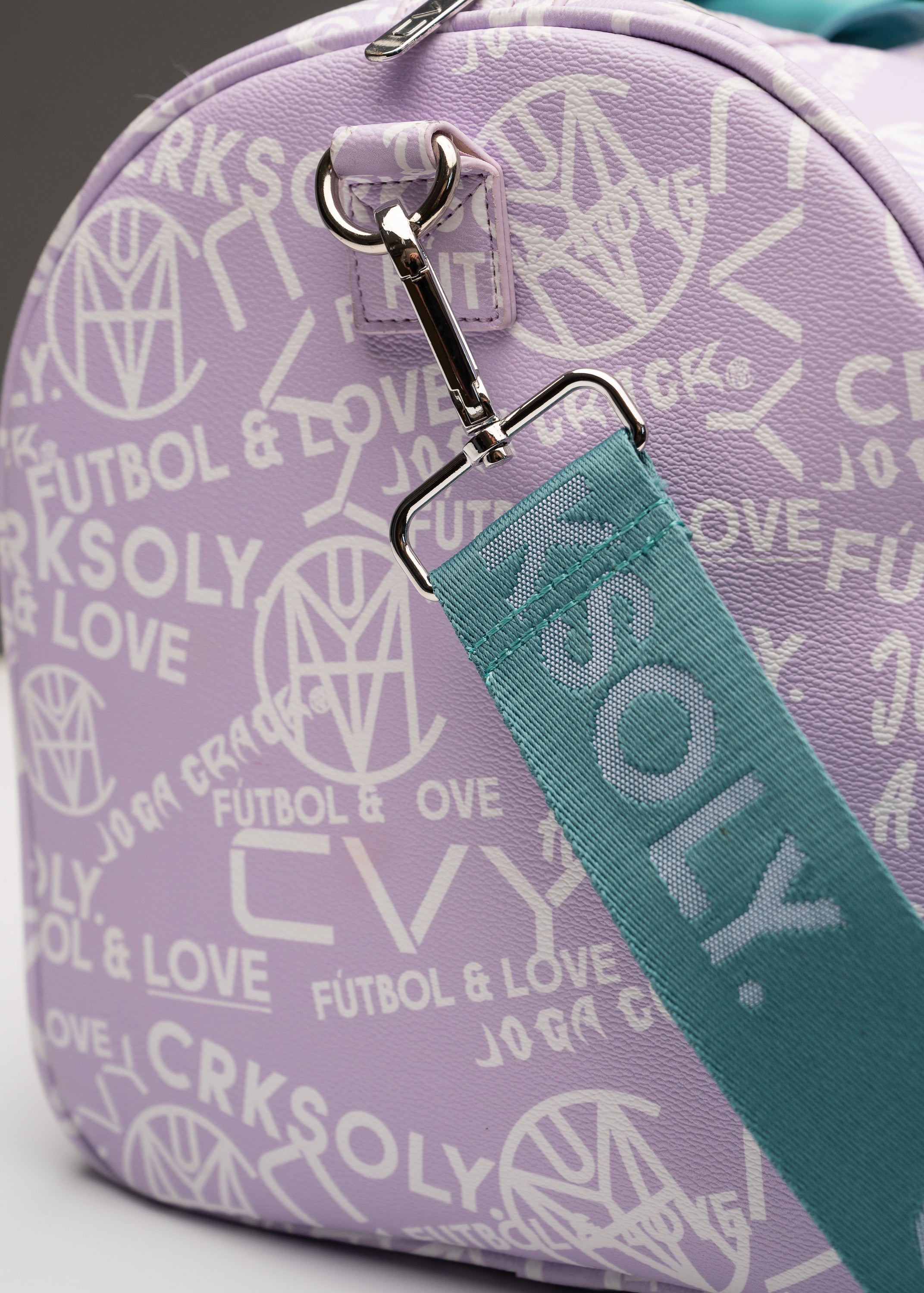 CRKSOLY. Latin Lavender Leather Duffle Bag