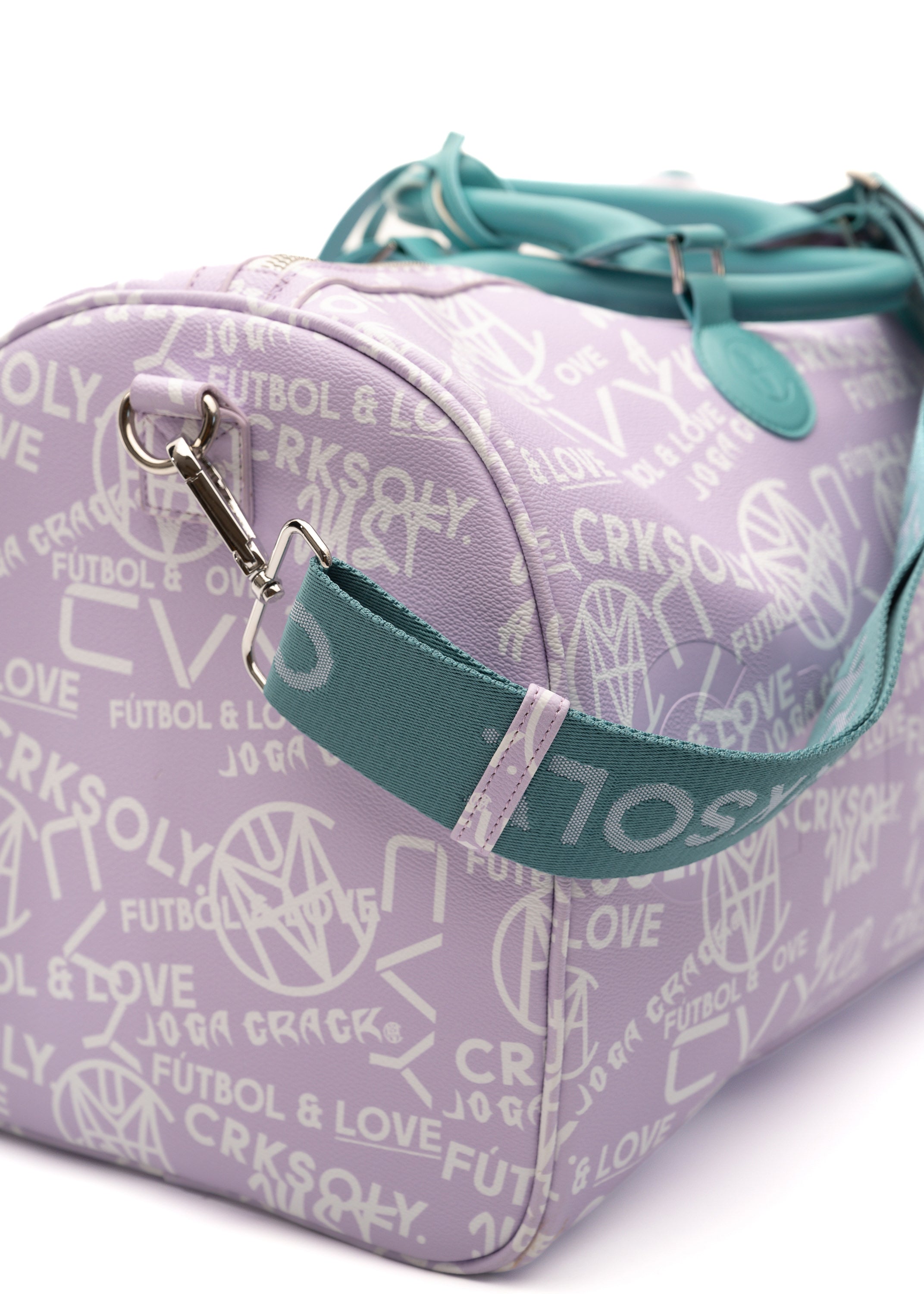 CRKSOLY. Latin Lavender Leather Duffle Bag