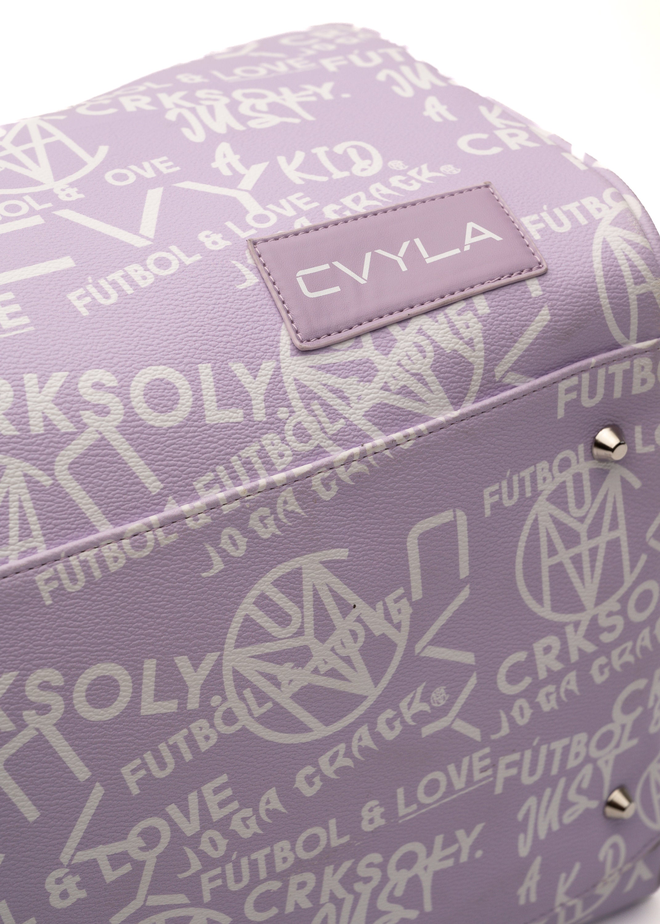 CRKSOLY. Latin Lavender Leather Duffle Bag