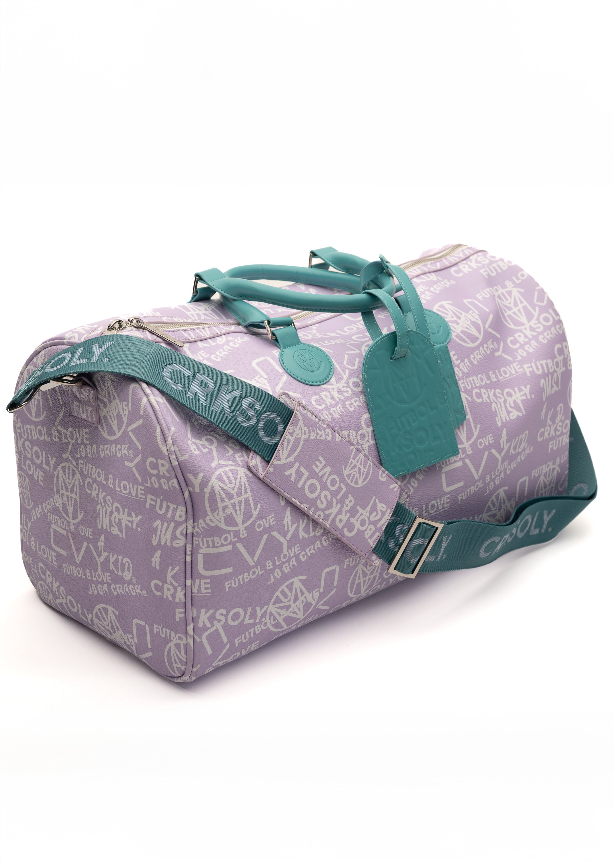 CRKSOLY. Latin Lavender Leather Duffle Bag