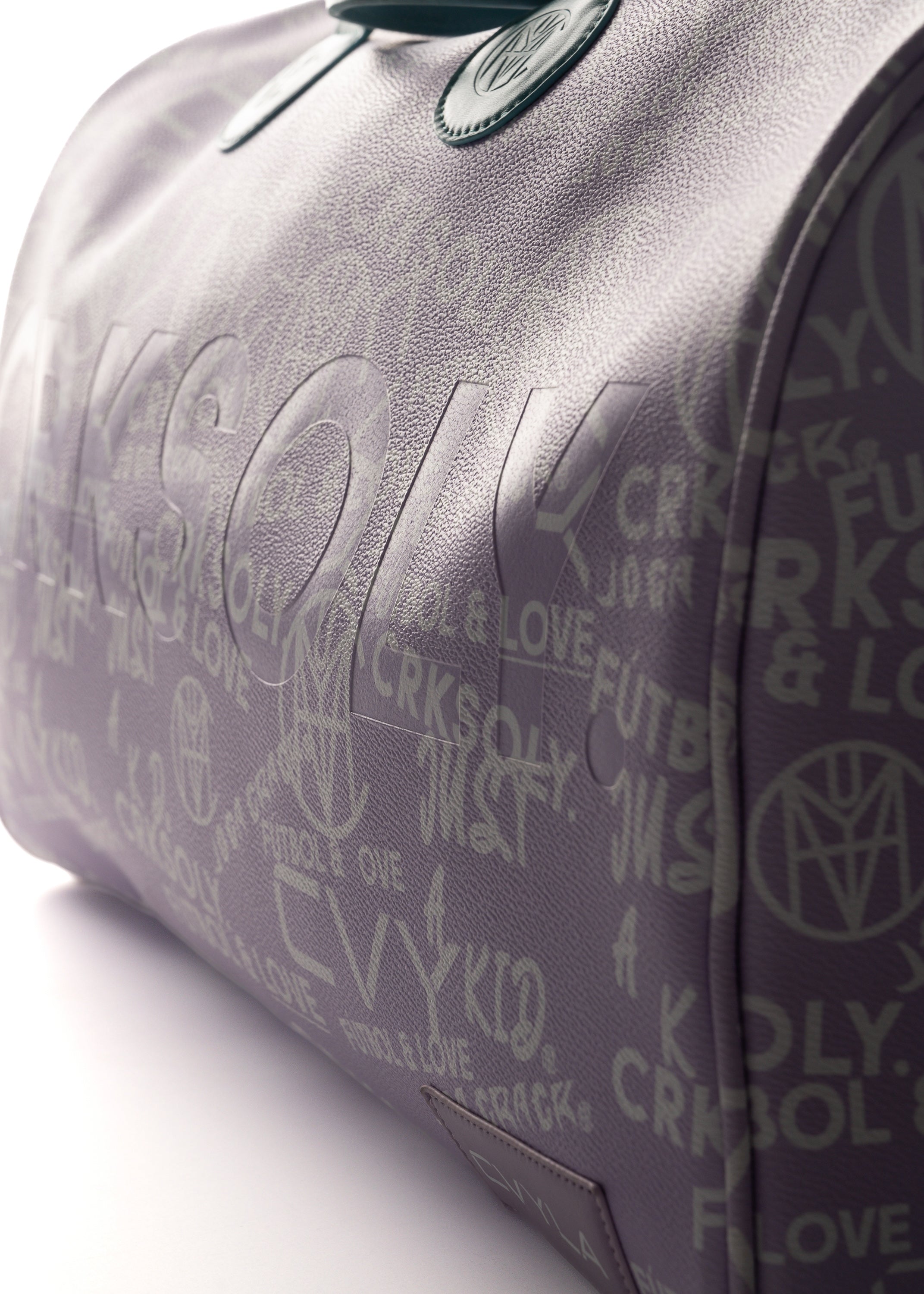 CRKSOLY. Latin Lavender Leather Duffle Bag