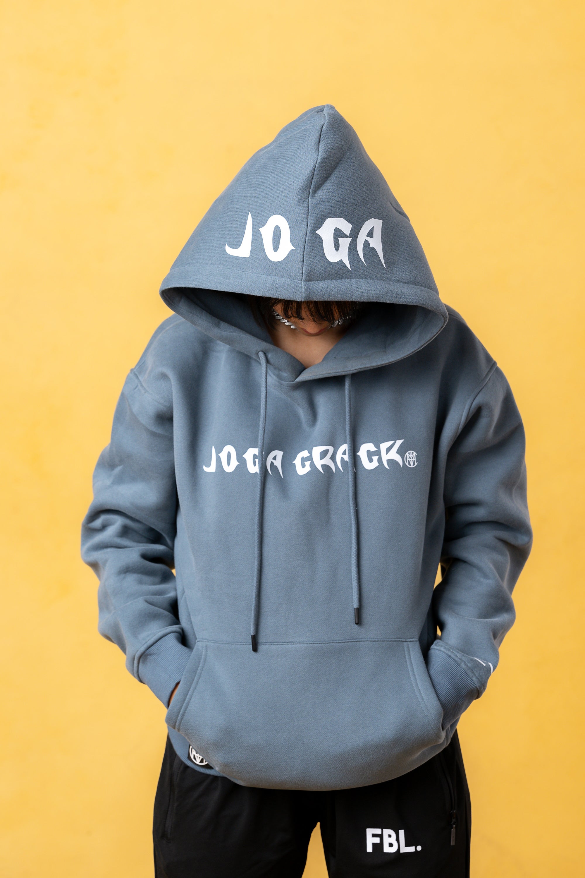 Joga Crack Women Blue Hoodie