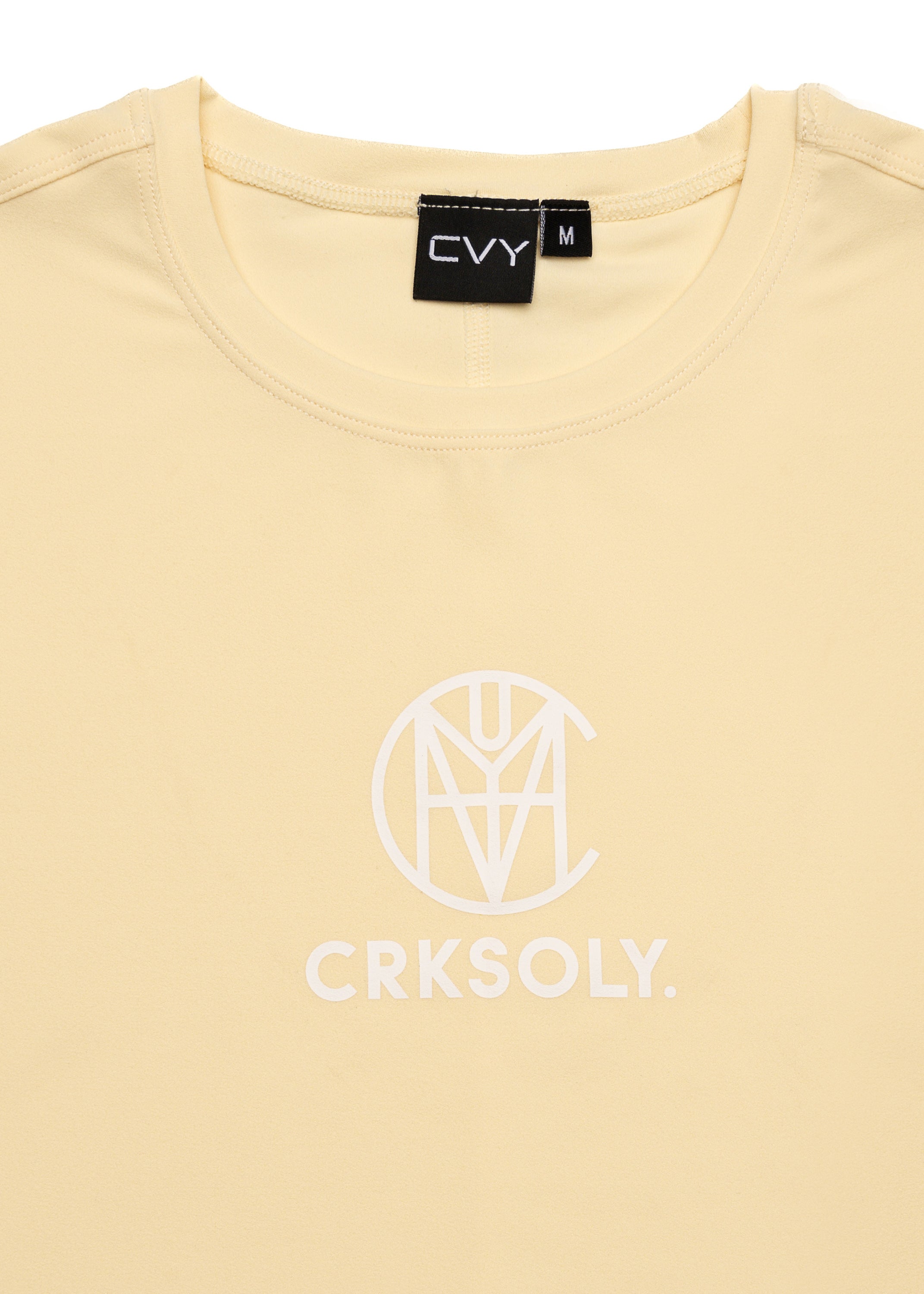 CRKSOLY. Women Yellow Silk Training Top