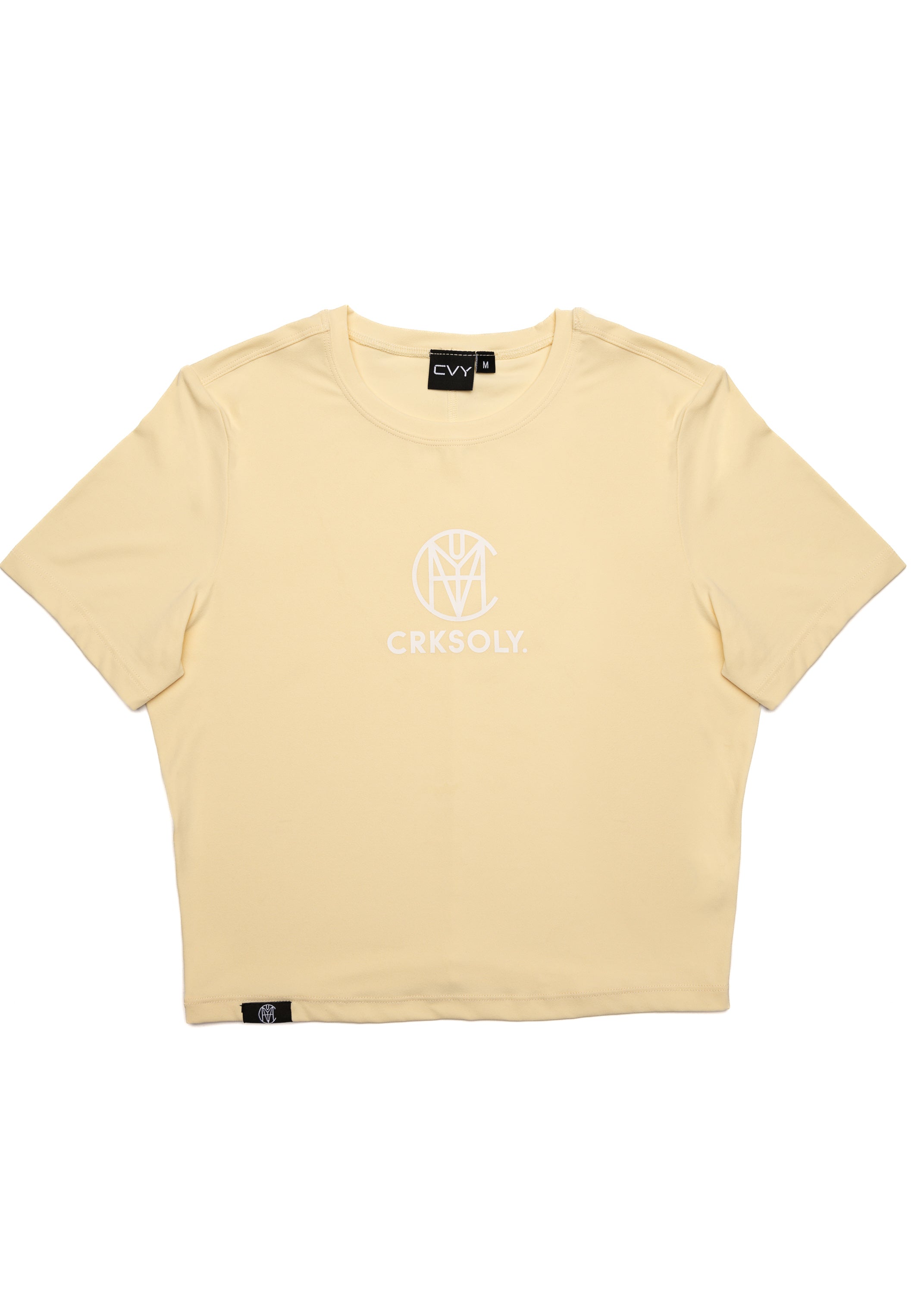 CRKSOLY. Women Yellow Silk Training Top