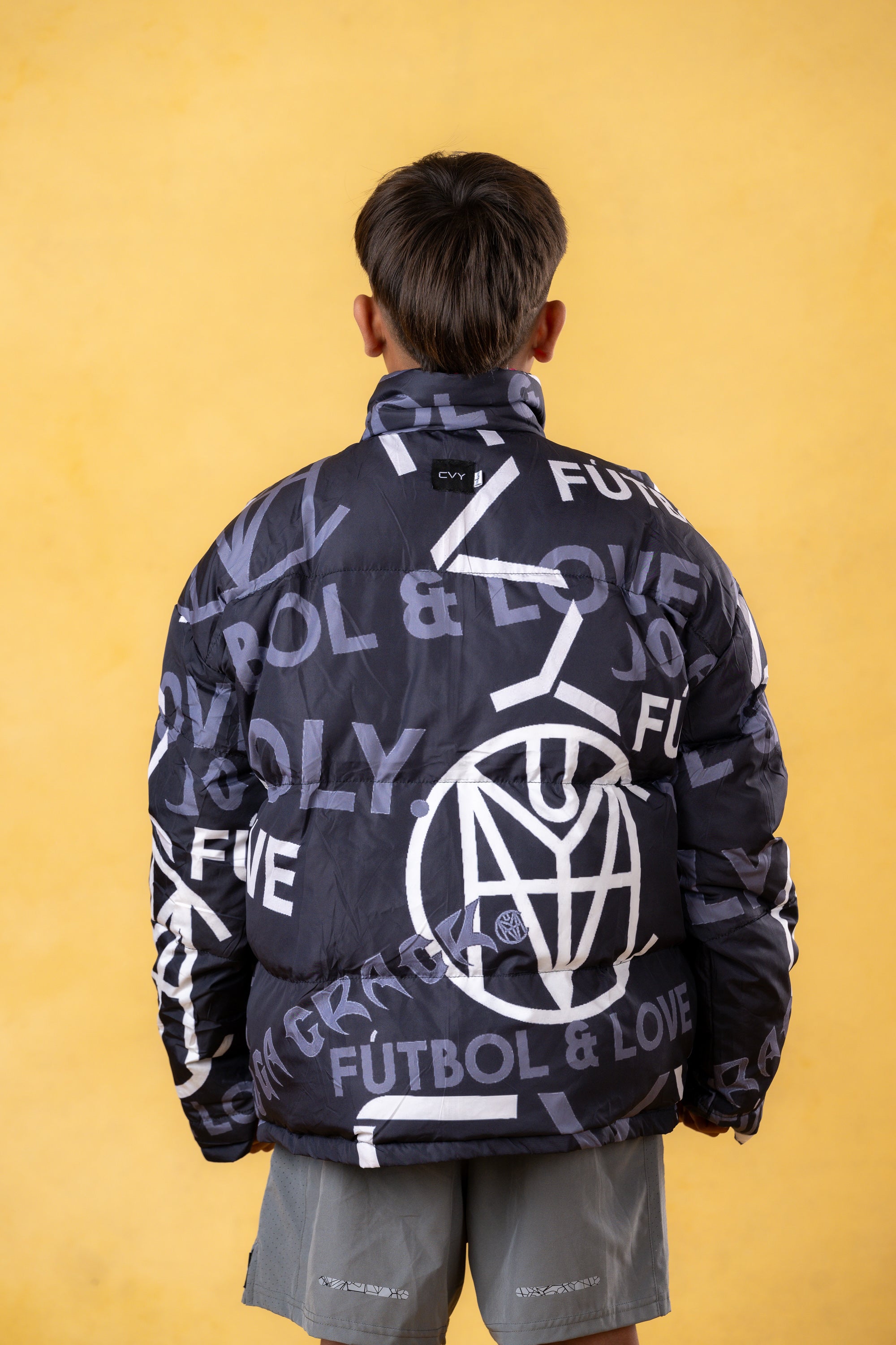 CRKSOLY. Youth Reverse Monogram Puffer Jacket