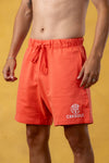 CRKSOLY. Coral Cotton Sweat Shorts