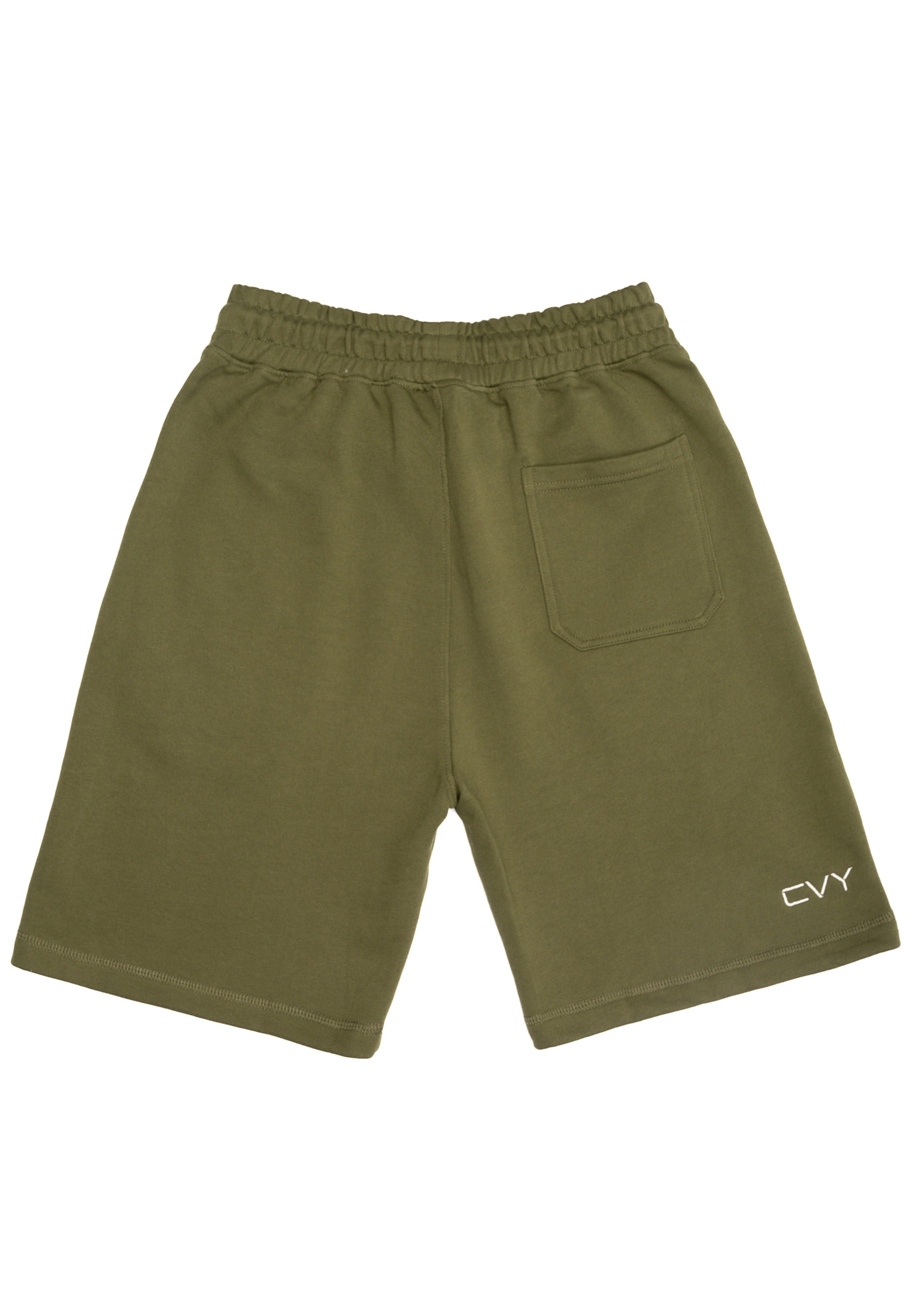 CRKSOLY. Military Green Cotton Sweatshort