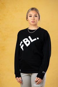 Camisa de manga larga negra para mujer FBL