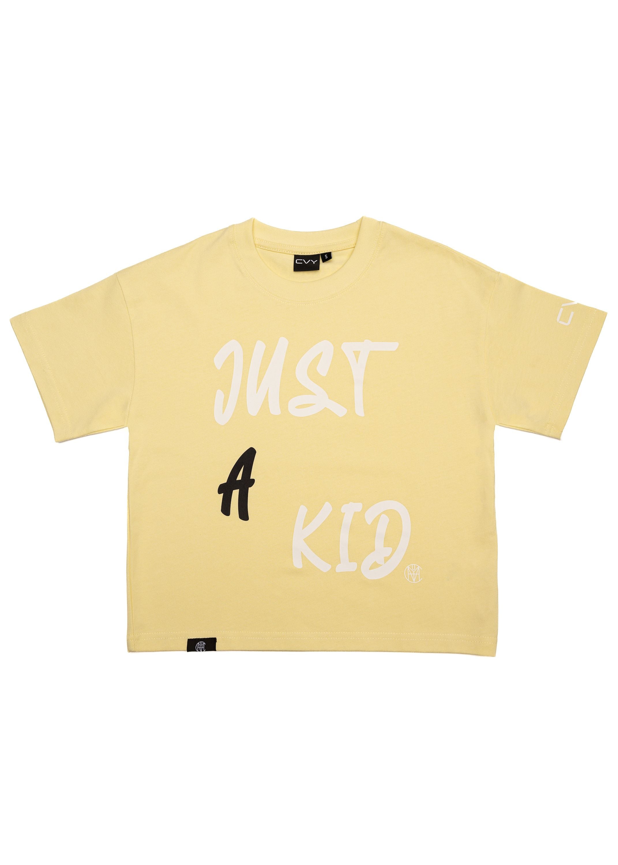 Camiseta juvenil amarilla de estilo urbano Just A Kid