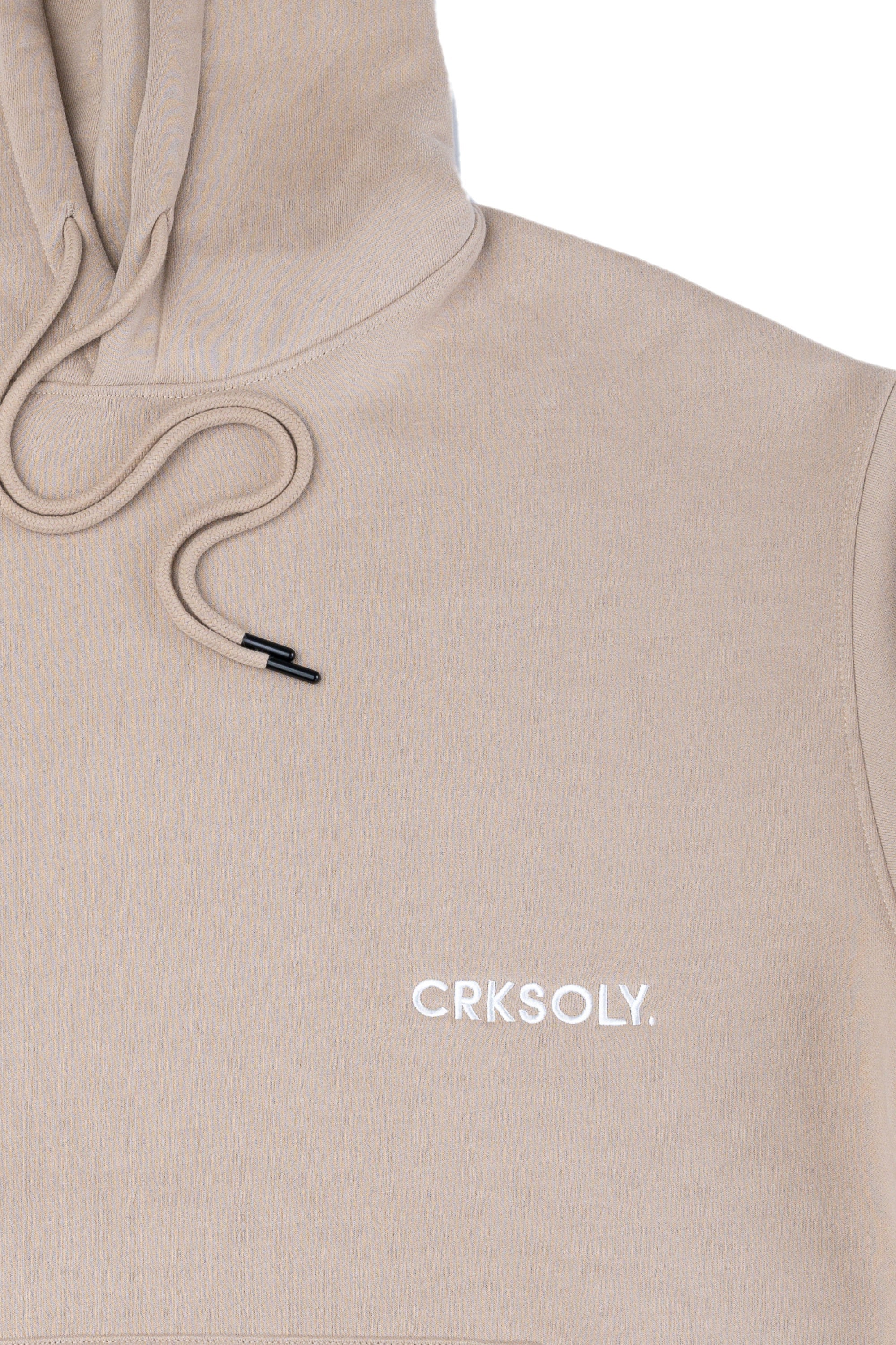 CRKSOLY. Sudadera con capucha color canela para mujer