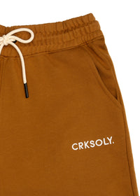 CRKSOLY. Pantalón corto deportivo de algodón marrón