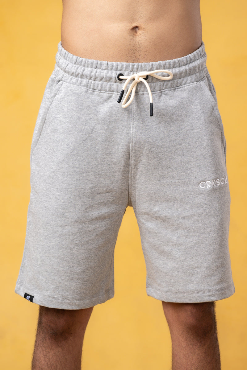 CRKSOLY. Pantalón corto deportivo de algodón gris