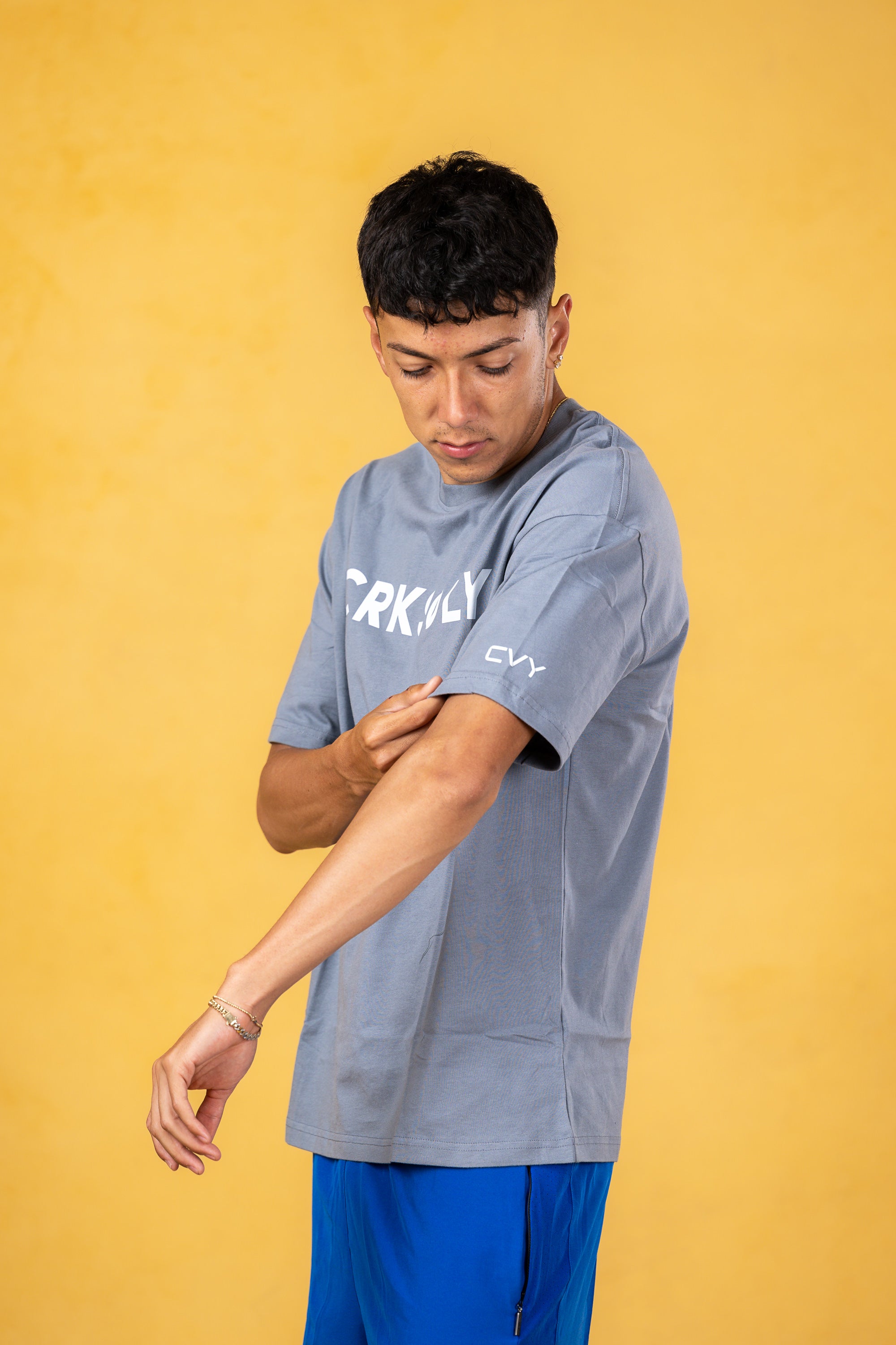 CRKSOLY. Blue Cotton Tee