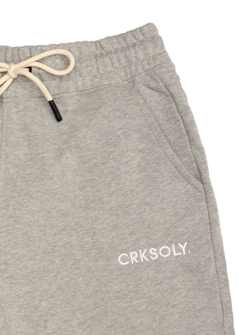 CRKSOLY. Gray Cotton Sweatshort