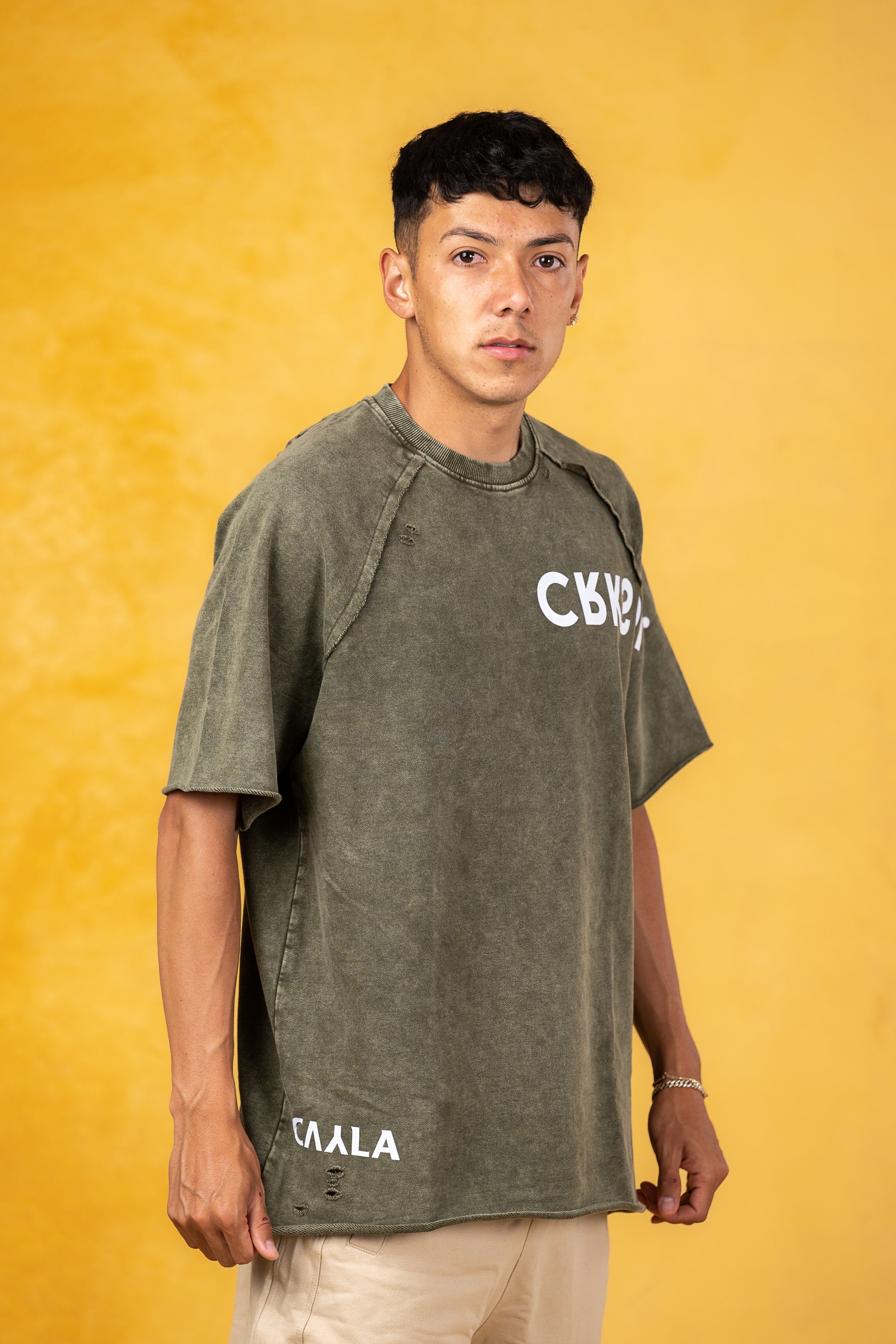 CRKSOLY. x CVYLA Green Oversize Tee