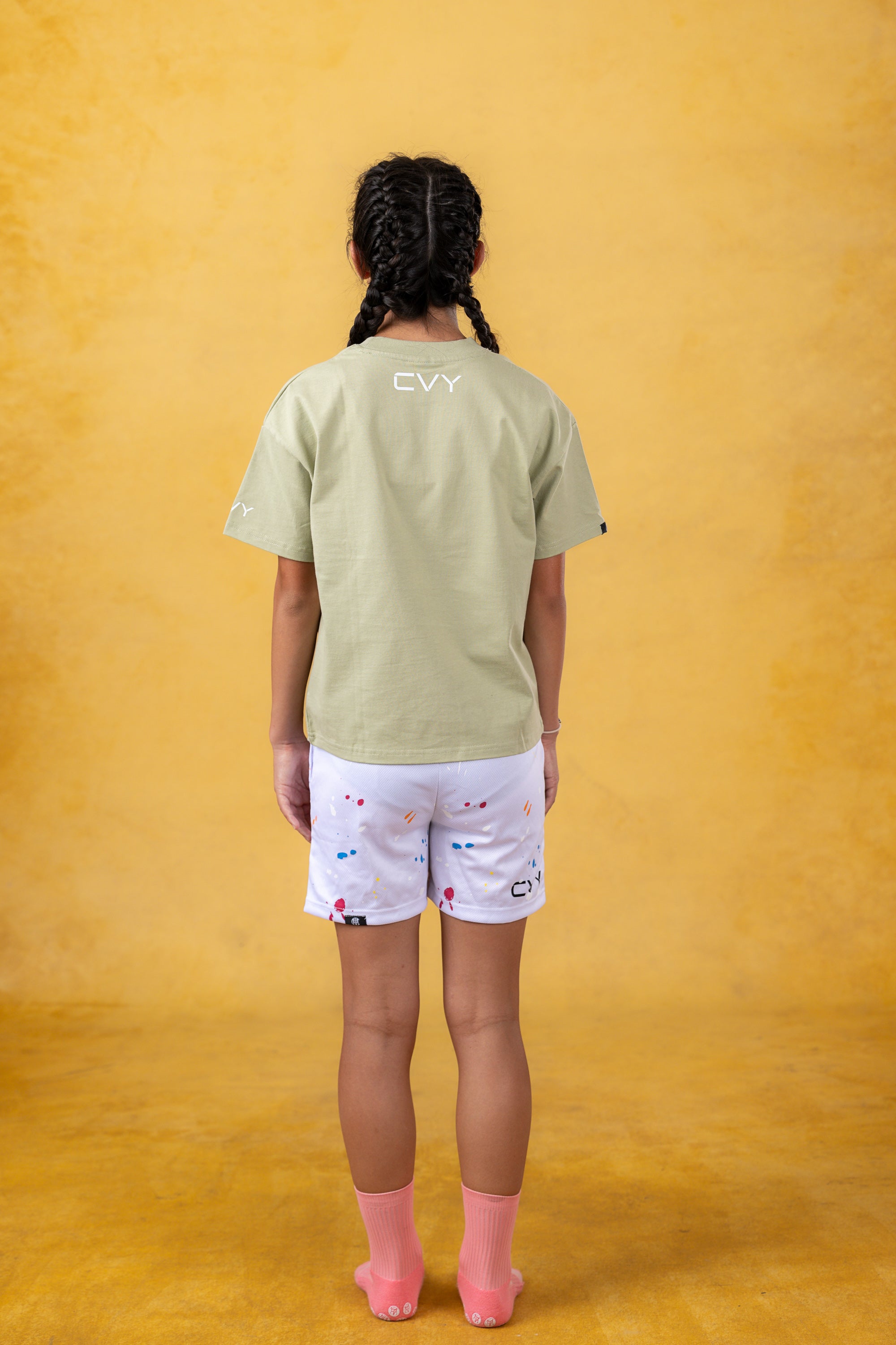 CRKSOLY. Youth Olive Green Streetwear Tee