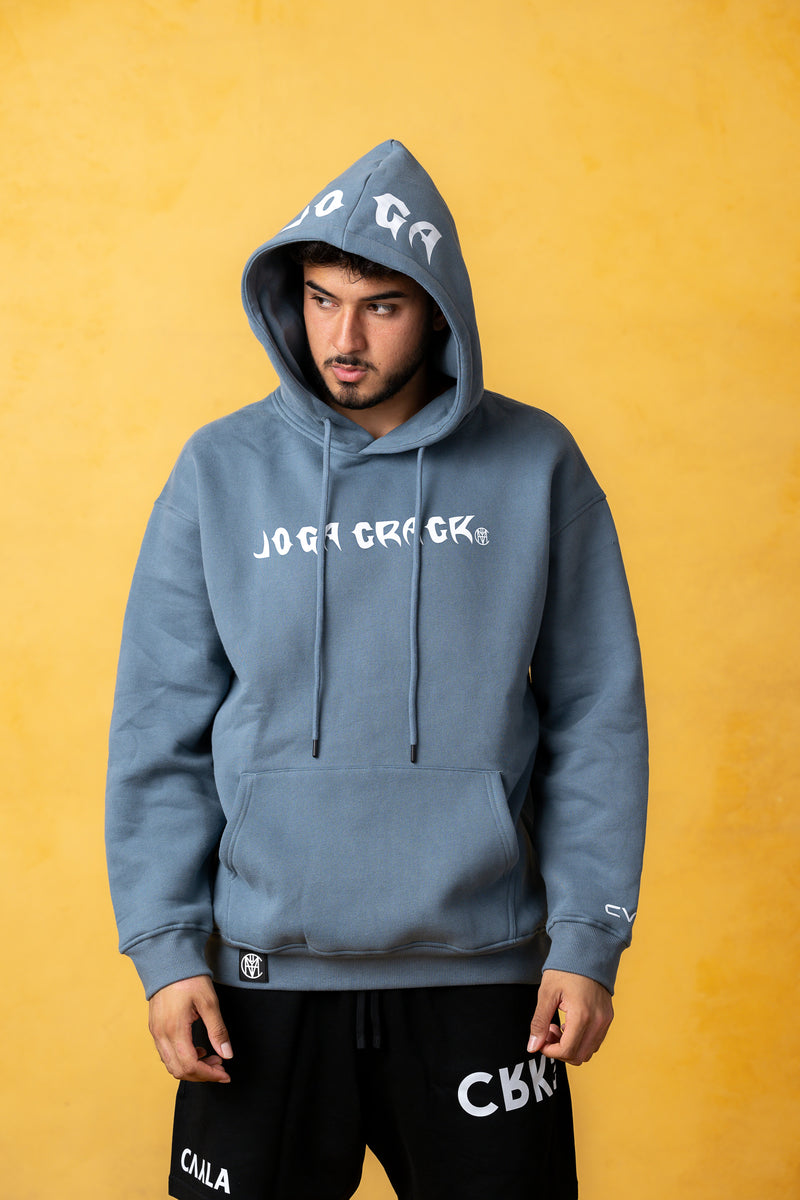 Sudadera con capucha azul para hombre Joga Crack