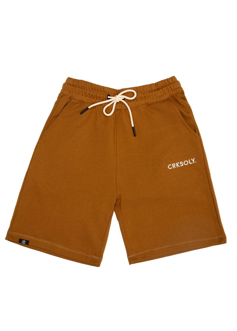 CRKSOLY. Pantalón corto deportivo de algodón marrón