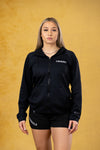 CRKSOLY. Chaqueta de corredora negra para mujer