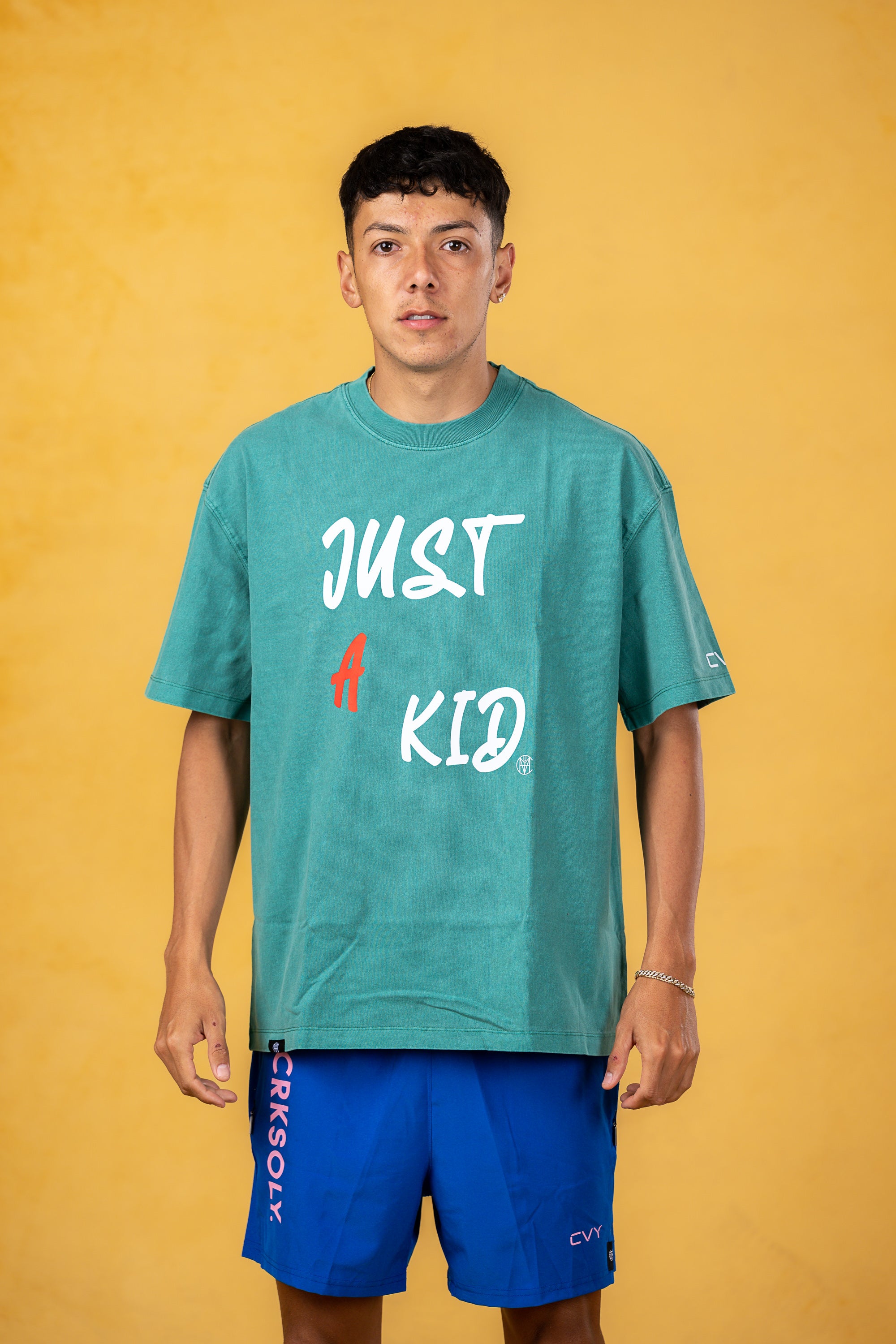 Just A Kid Green Tee