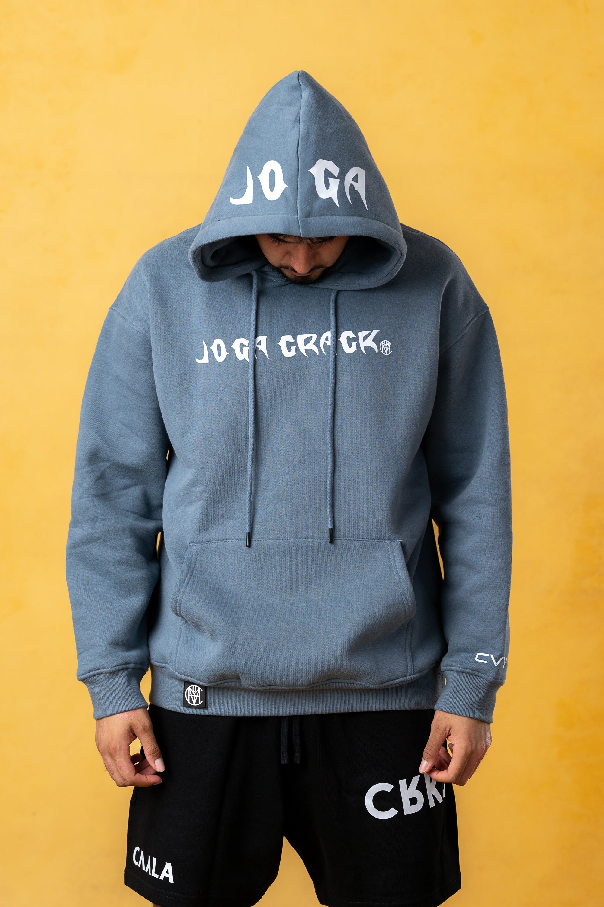 Sudadera con capucha azul para hombre Joga Crack