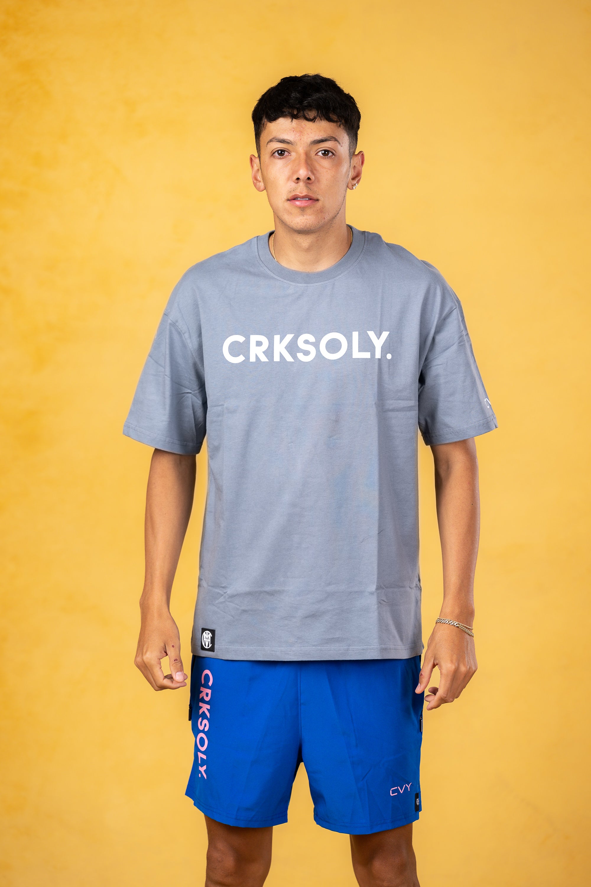 CRKSOLY. Blue Cotton Tee