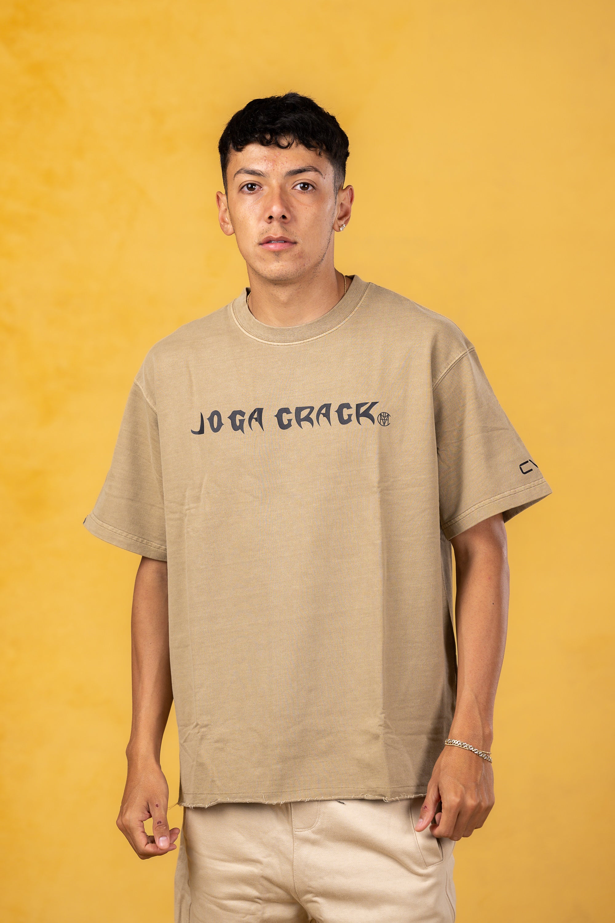 Joga Crack Brown Oversize Tee