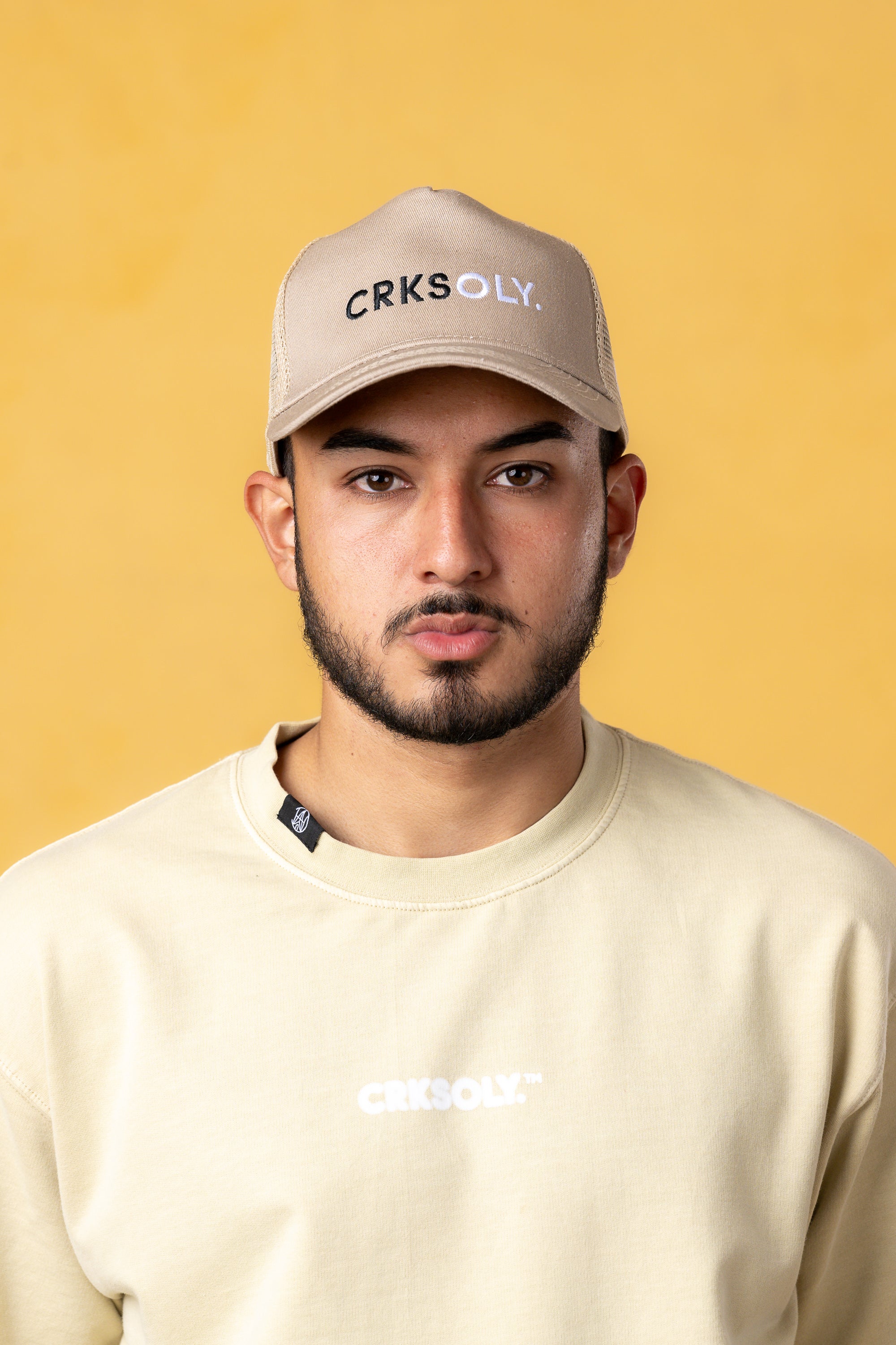 CRKSOLY. Tan SnapBack Hat