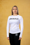 CRKSOLY. Camiseta de compresión blanca para mujer