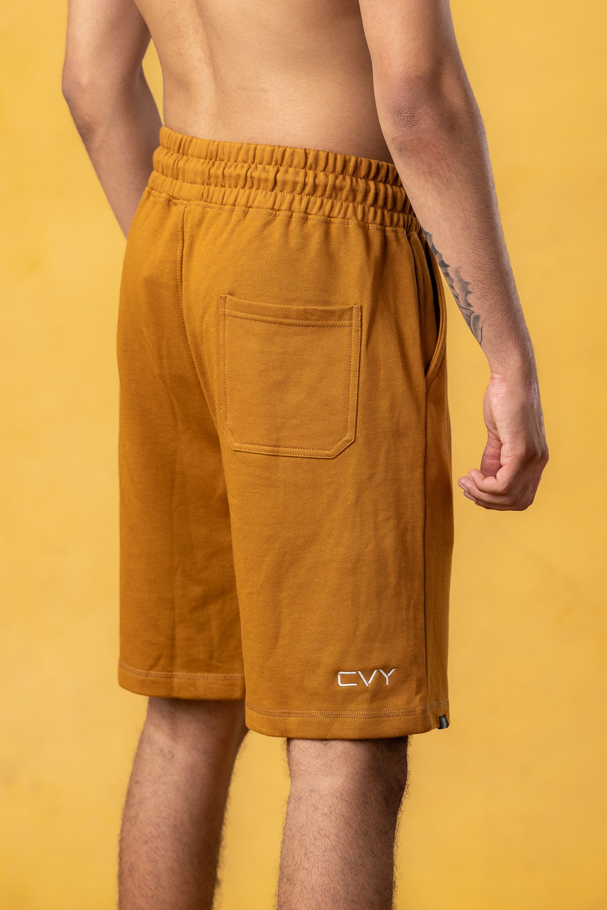 CRKSOLY. Brown Cotton Sweatshort