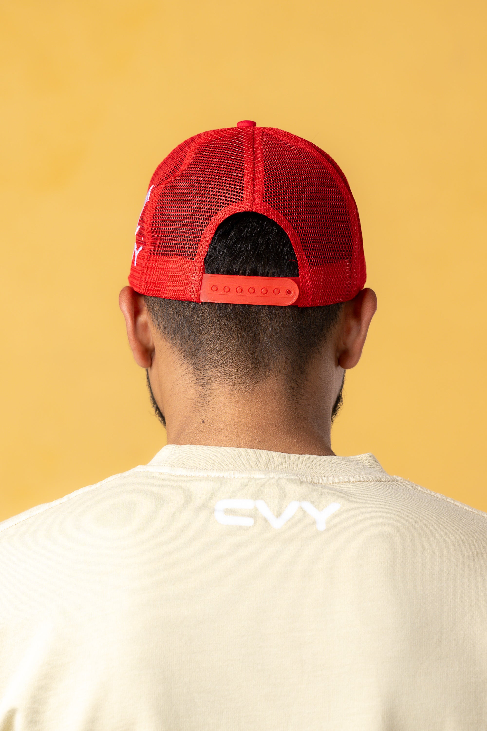 CRKSOLY. Gorra snapback con efecto borroso rojo