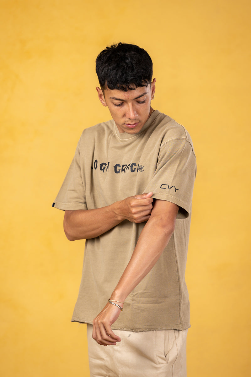 Joga Crack Brown Oversized Tee