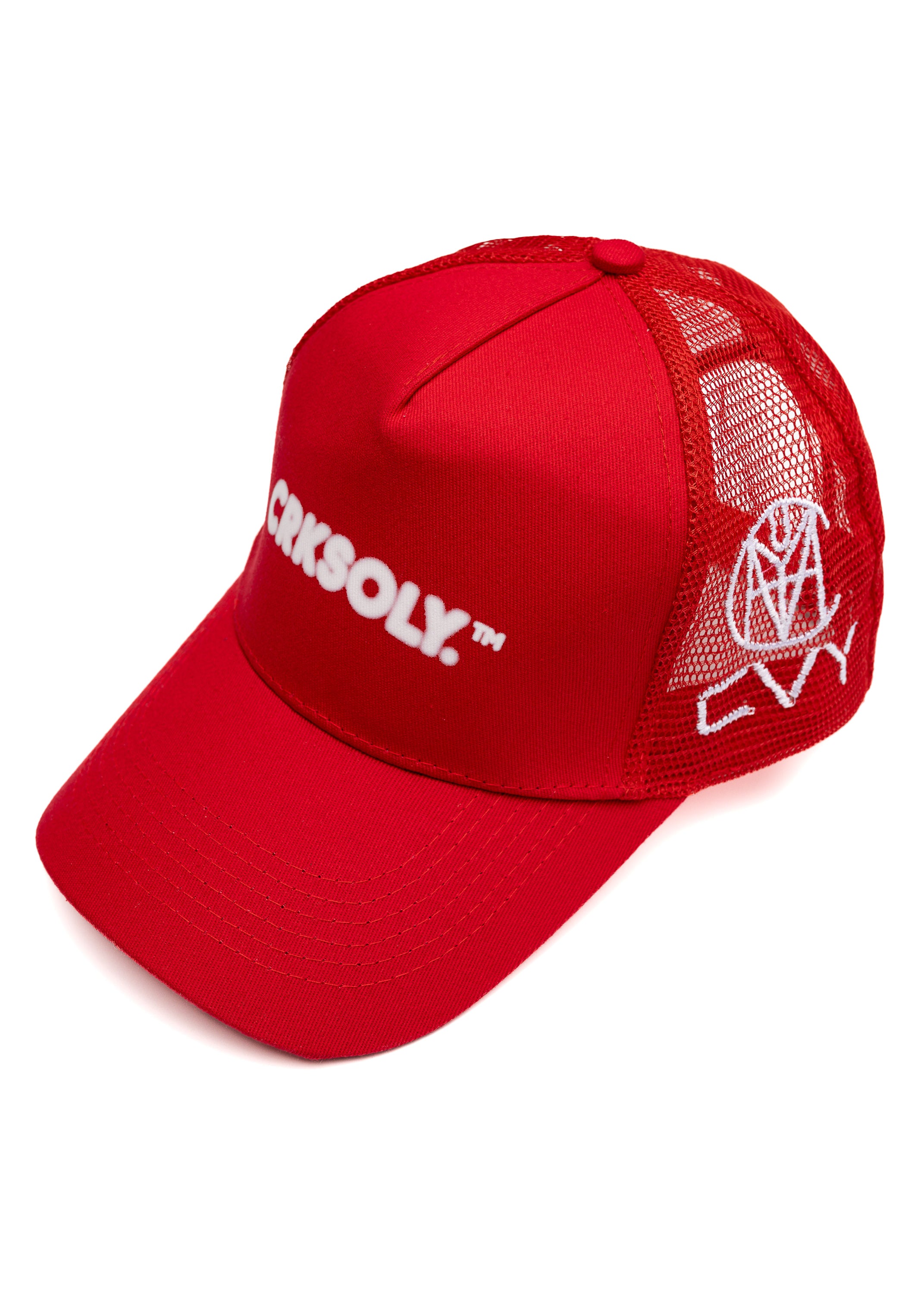 CRKSOLY. Gorra snapback con efecto borroso rojo