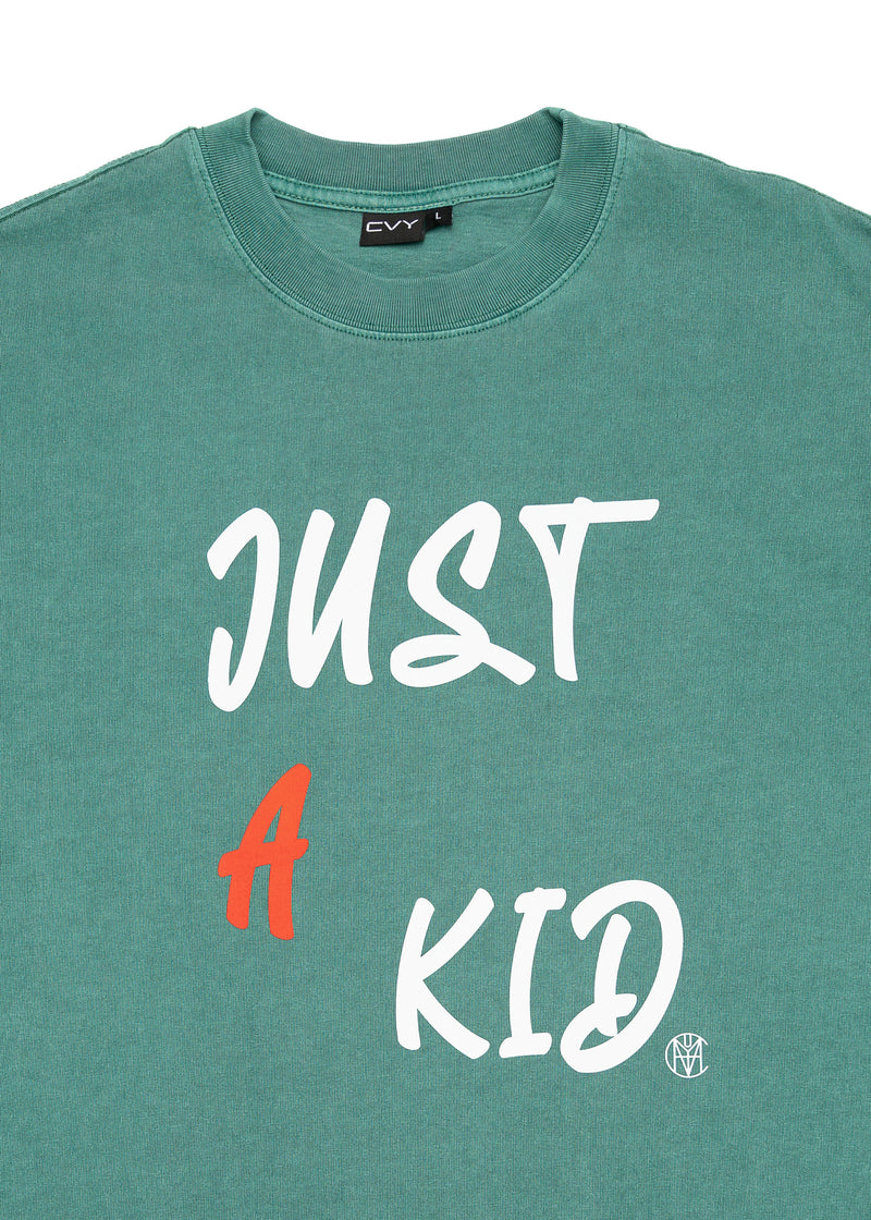 Just A Kid Green Tee