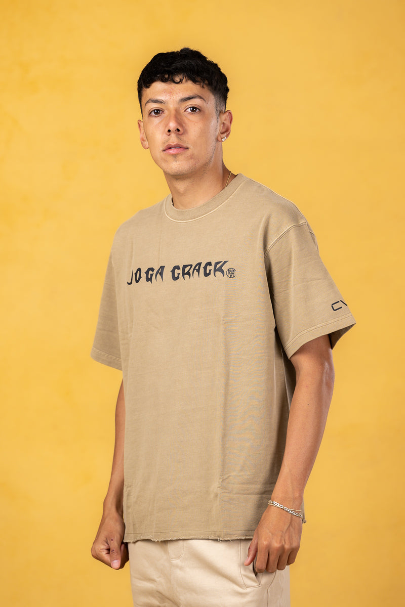 Joga Crack Brown Oversized Tee