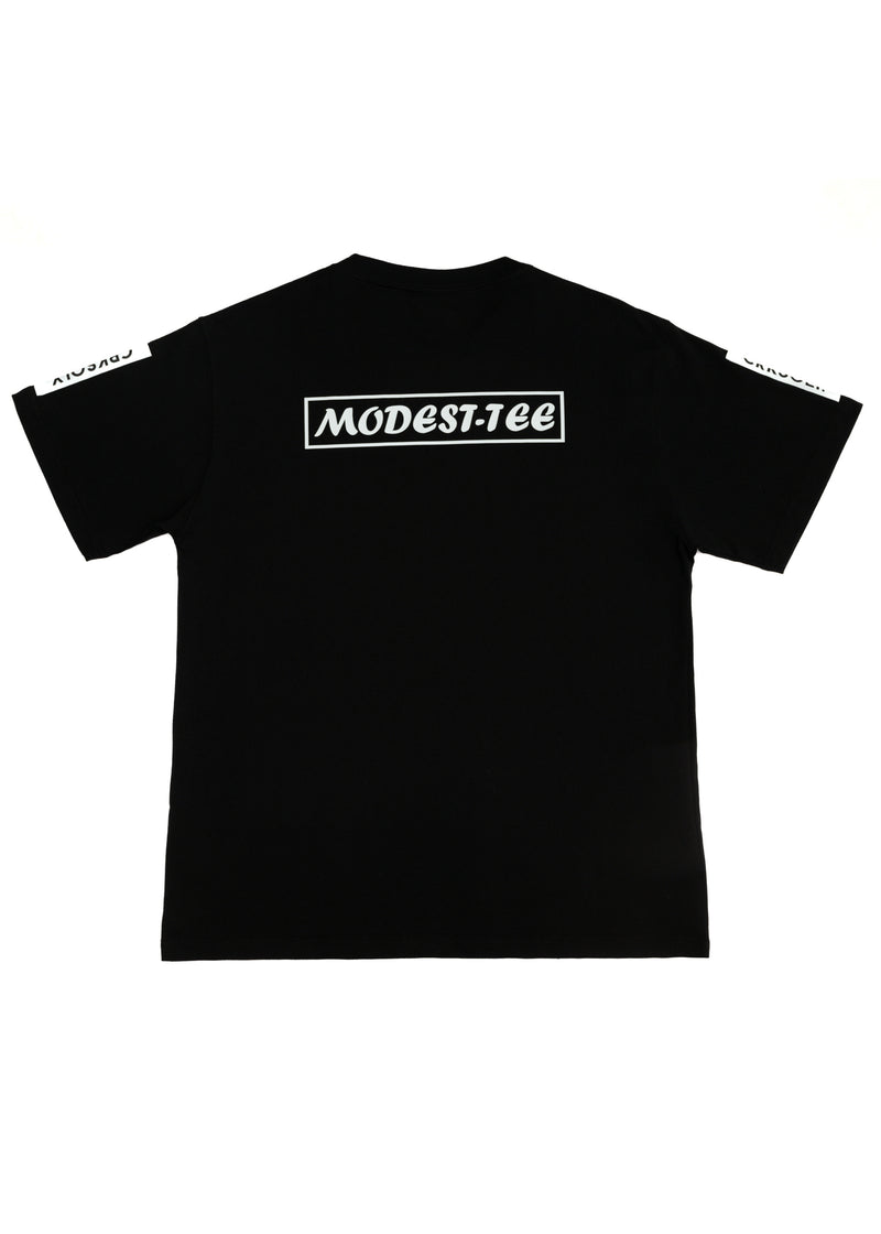 CRKSOLY. Camiseta modesta en negro y verde azulado