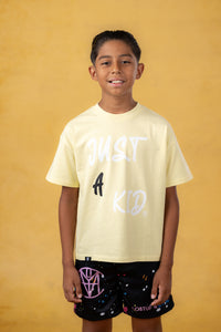 Camiseta juvenil amarilla de estilo urbano Just A Kid